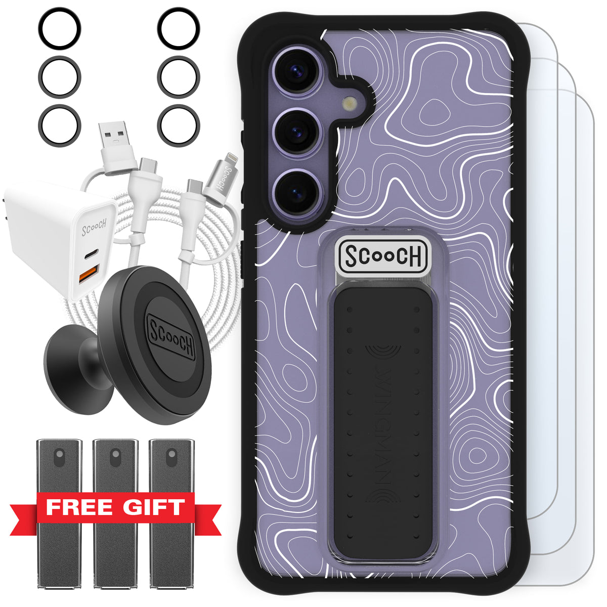 Scooch Wingman Ultimate Bundle for Galaxy S24 in Topography