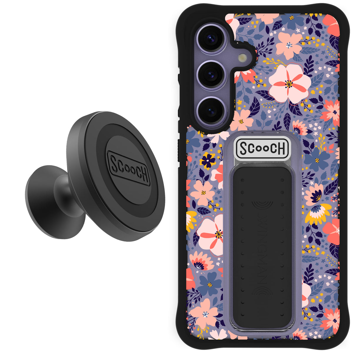 Scooch Wingman Starter Bundle for Galaxy S24 in Wildflowers