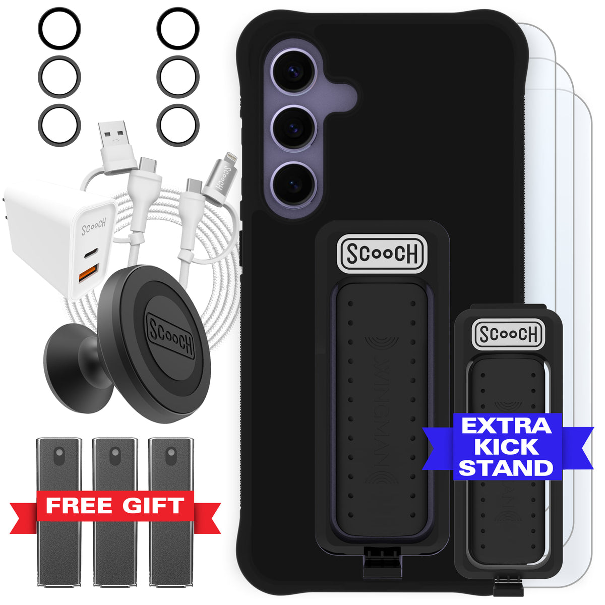 Scooch Wingman Ultimate Bundle for Galaxy S24+ in Black