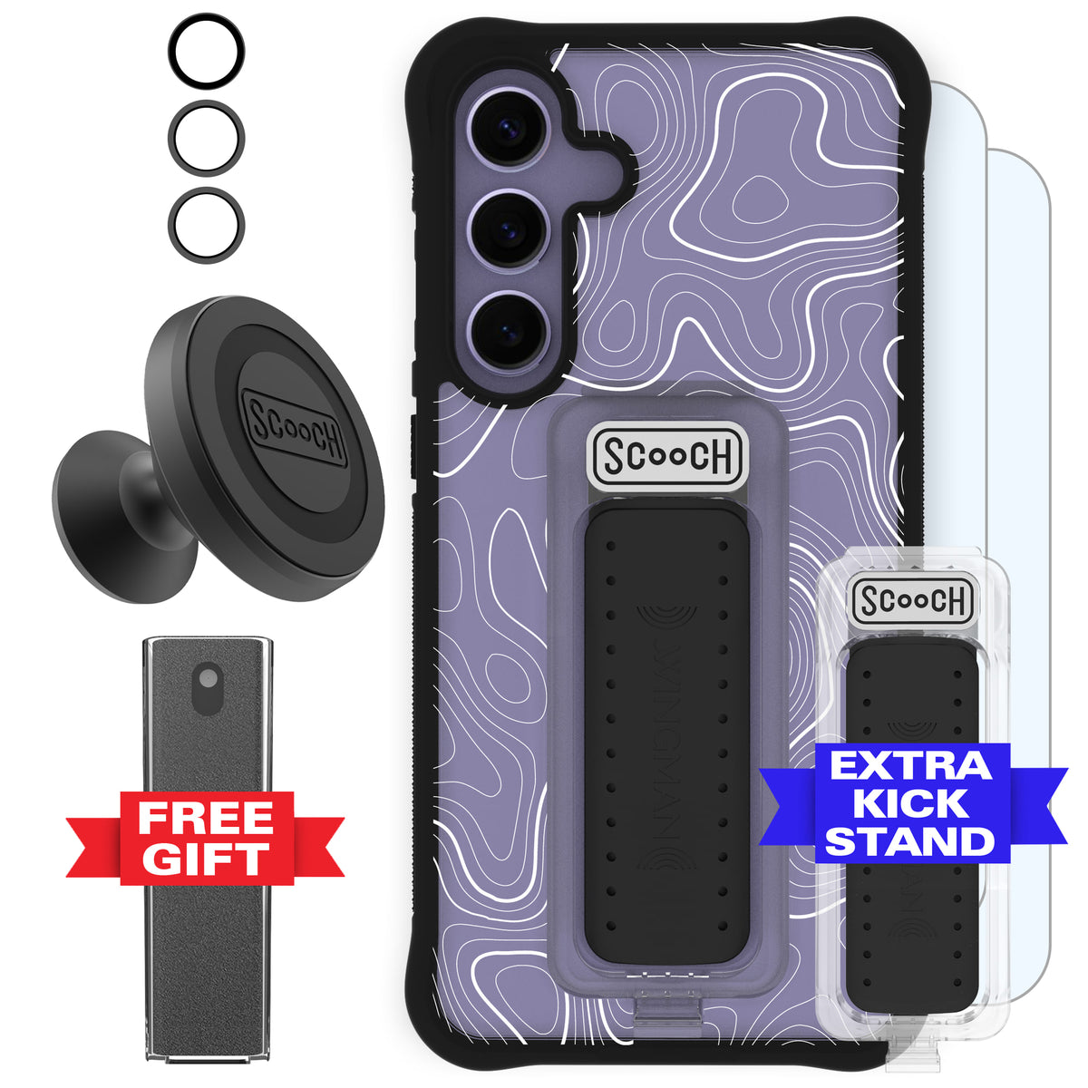 Scooch Wingman Defender Bundle for Galaxy S24+ in Topography