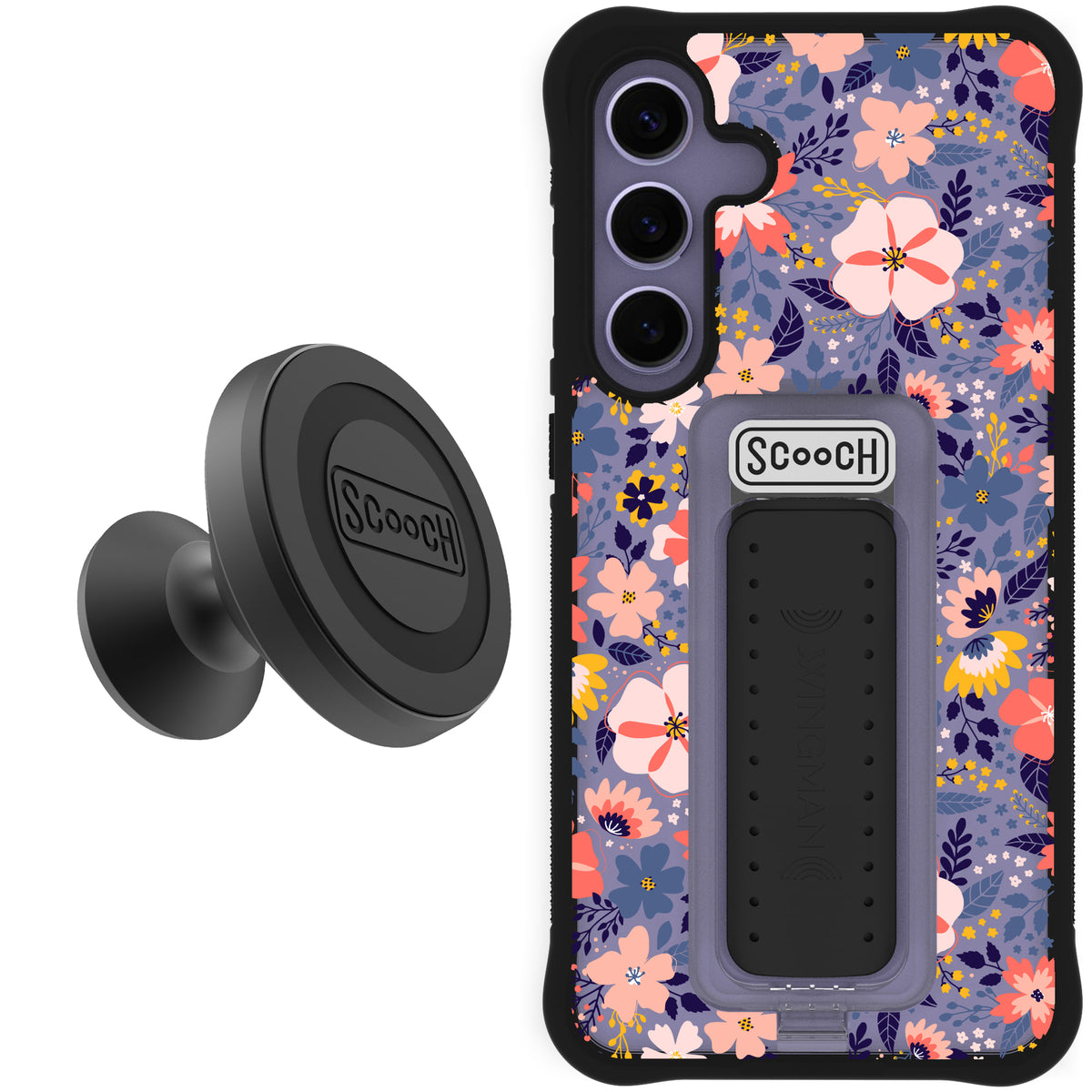 Scooch Wingman Starter Bundle for Galaxy S24+ in Wildflowers