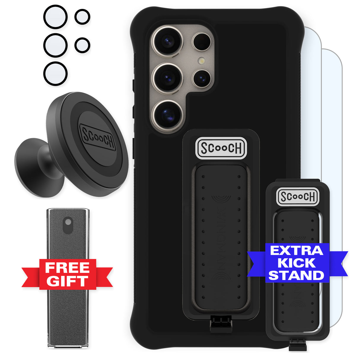 Scooch Wingman Defender Bundle for Galaxy S24 Ultra in Black
