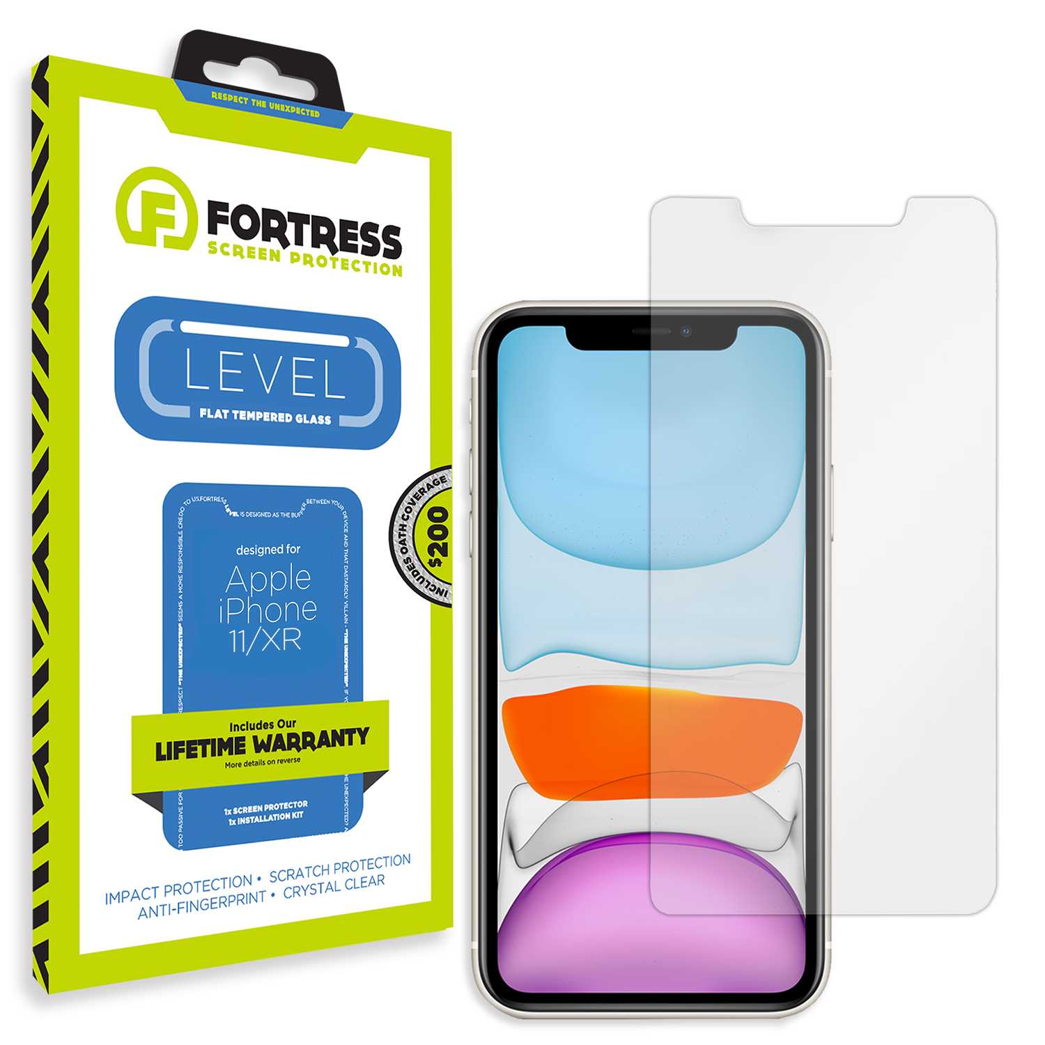 Fortress iPhone XR Screen Protector $200Coverage Scooch Screen Protector