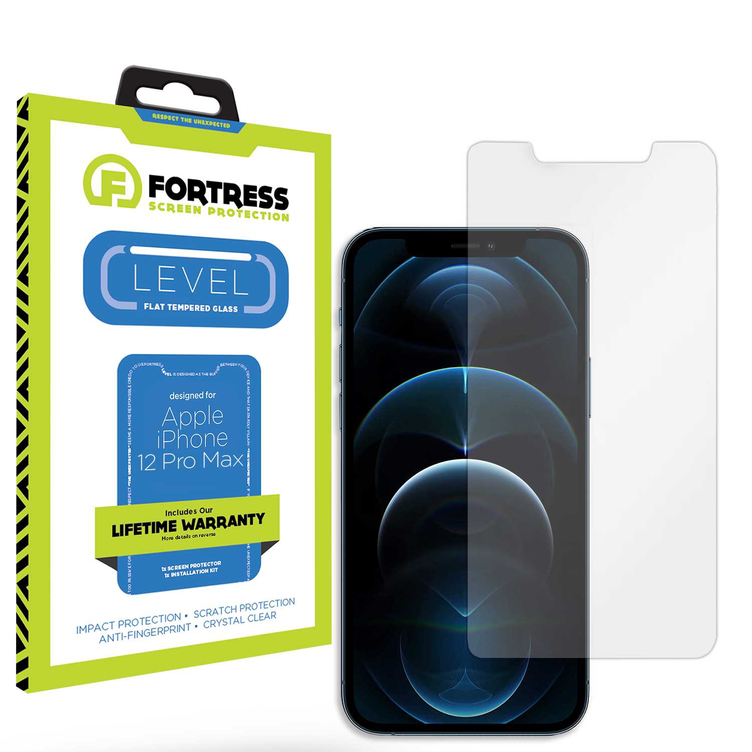 Fortress iPhone 12 Pro Max Screen Protector $0Coverage Scooch Screen Protector