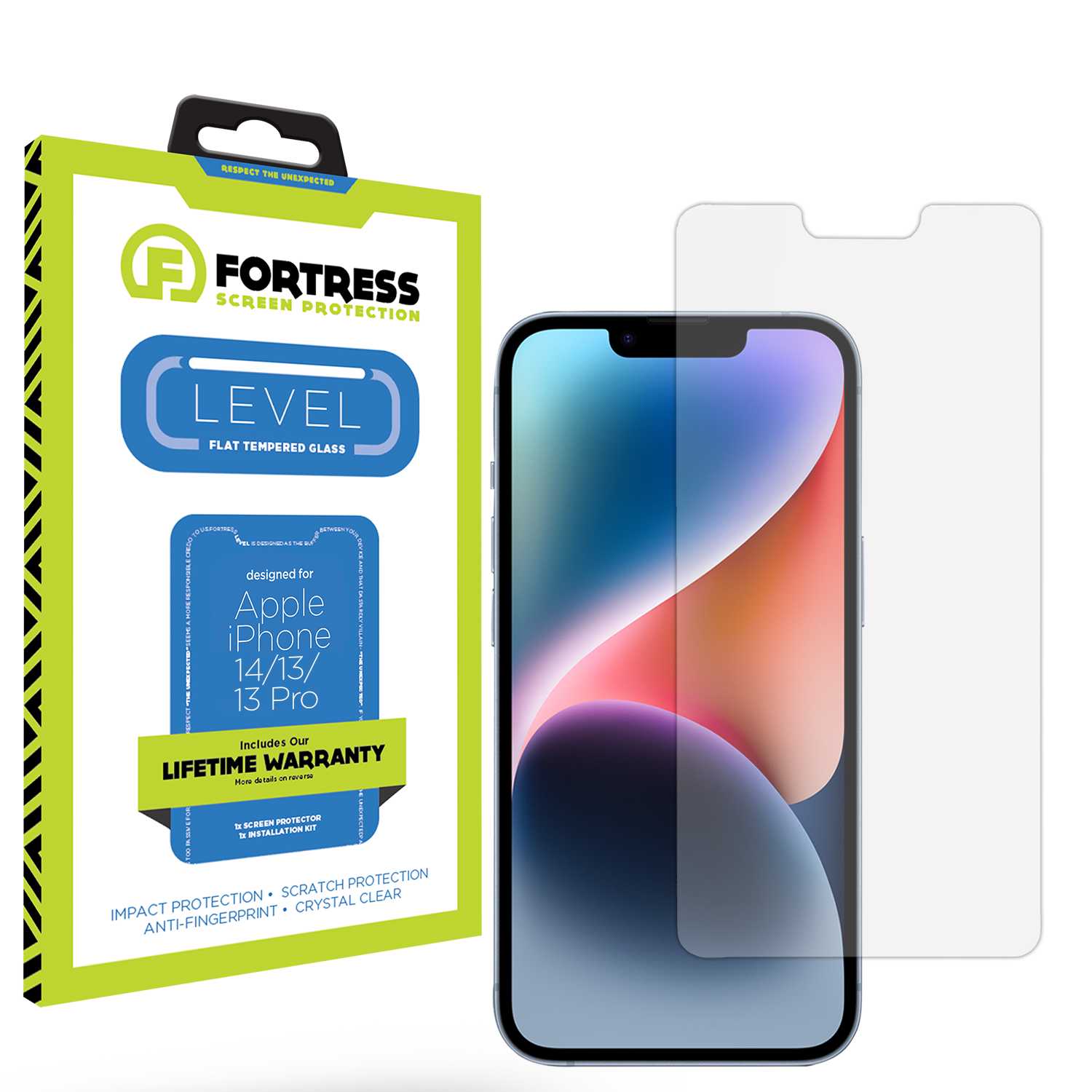 Fortress iPhone 14 Screen Protector $0Coverage Scooch Screen Protector