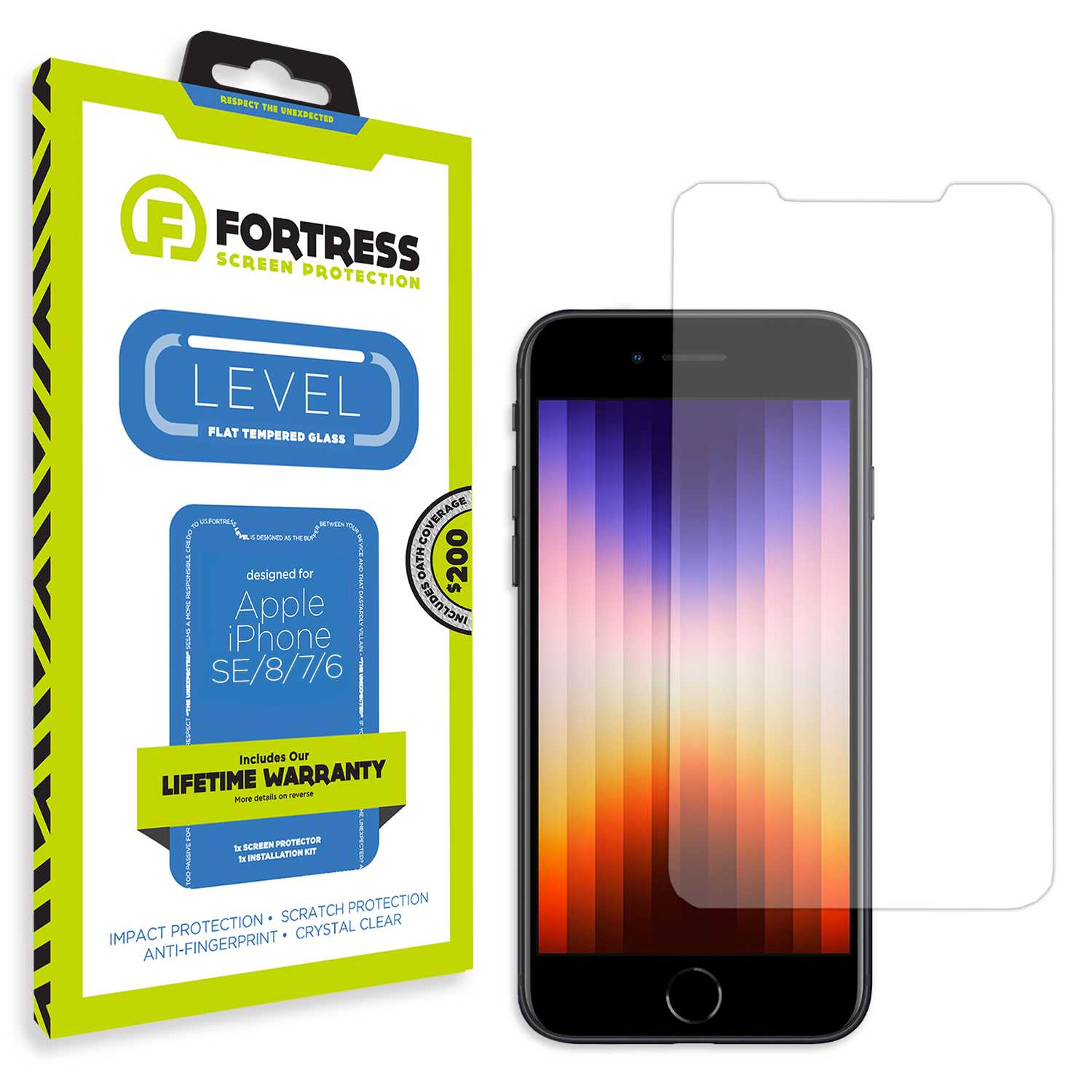 Fortress iPhone SE/8/7 Screen Protector $200Coverage Scooch Screen Protector