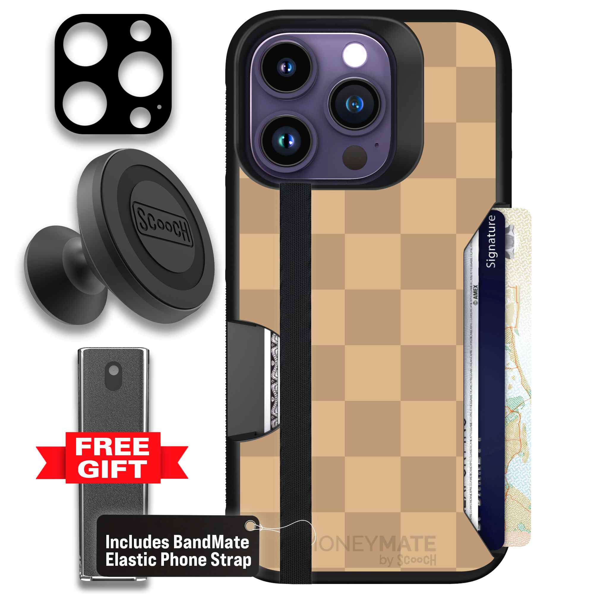 Checkered Beige | website | iPhone 14 Pro | Defender Bundle