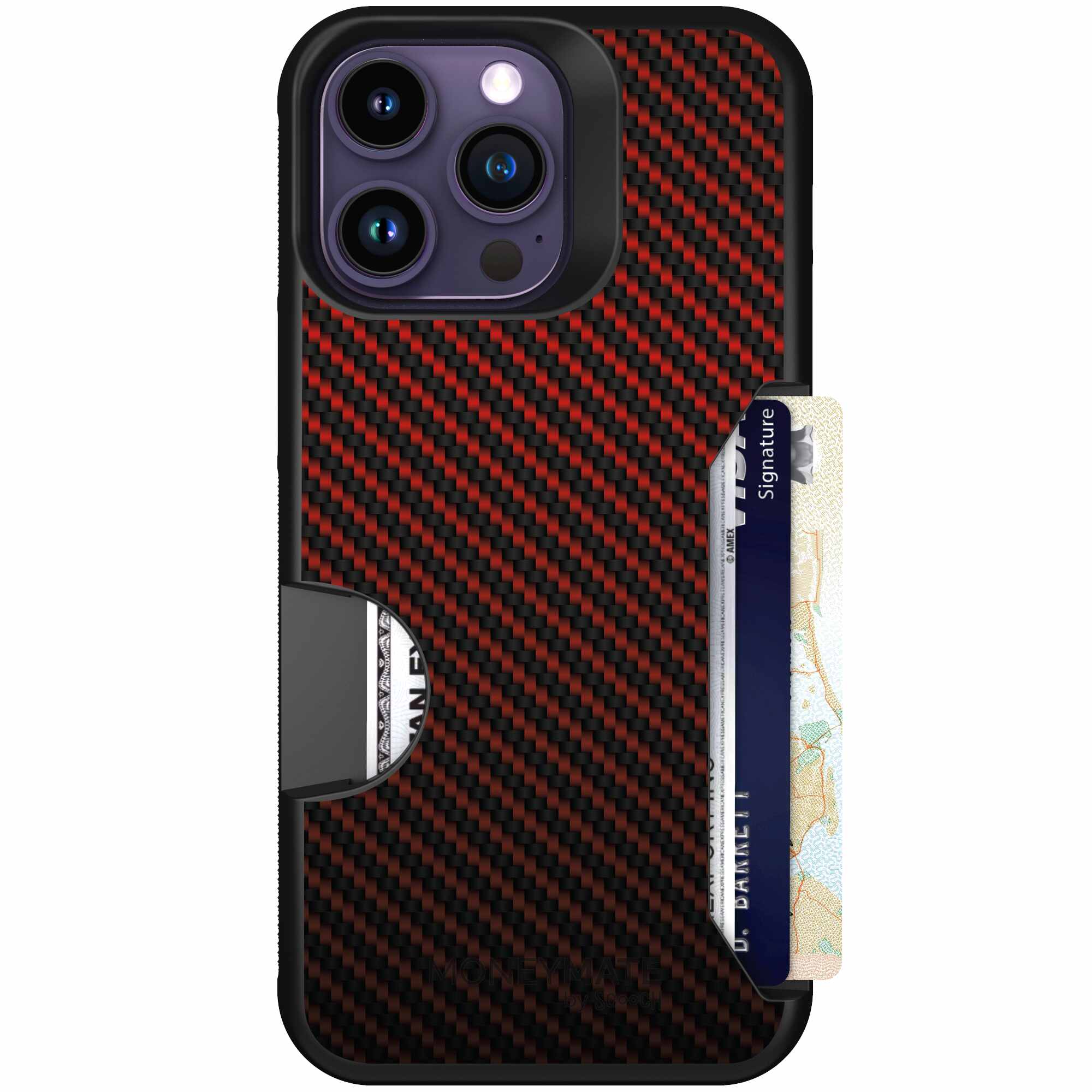 Red Carbon Fiber | website | iPhone 14 Pro Max | Case