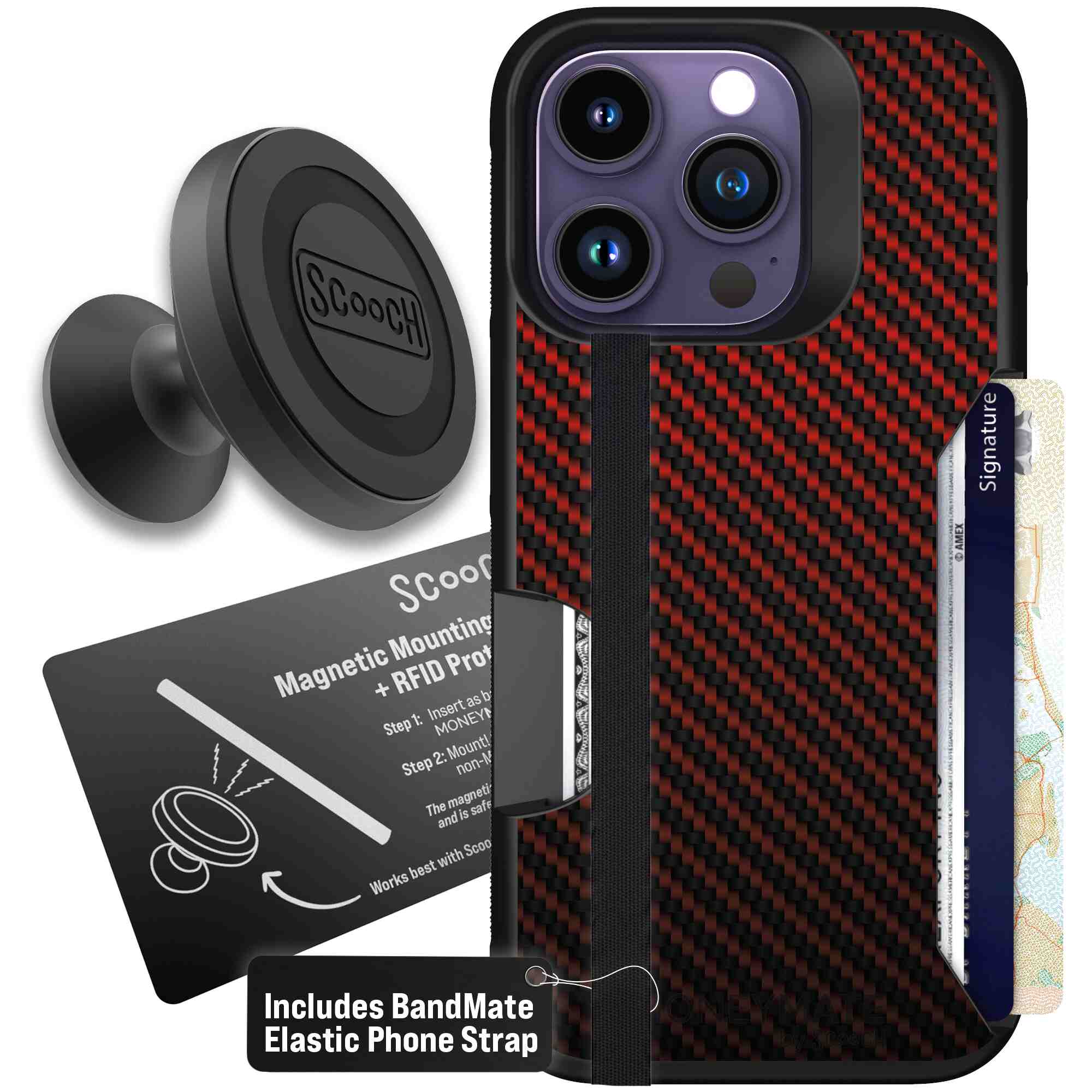 Red Carbon Fiber | website | iPhone 14 Pro | Starter Bundle