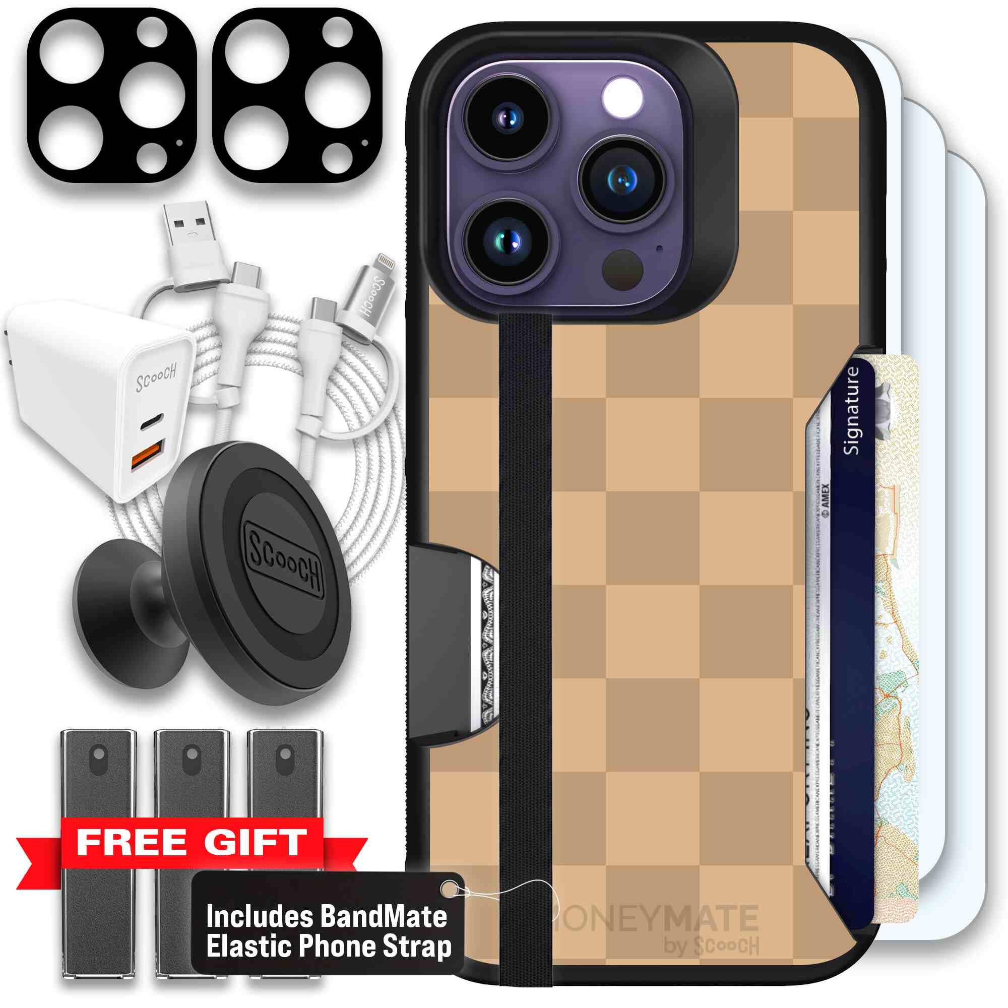 Checkered Beige | website | iPhone 14 Pro | Ultimate Bundle