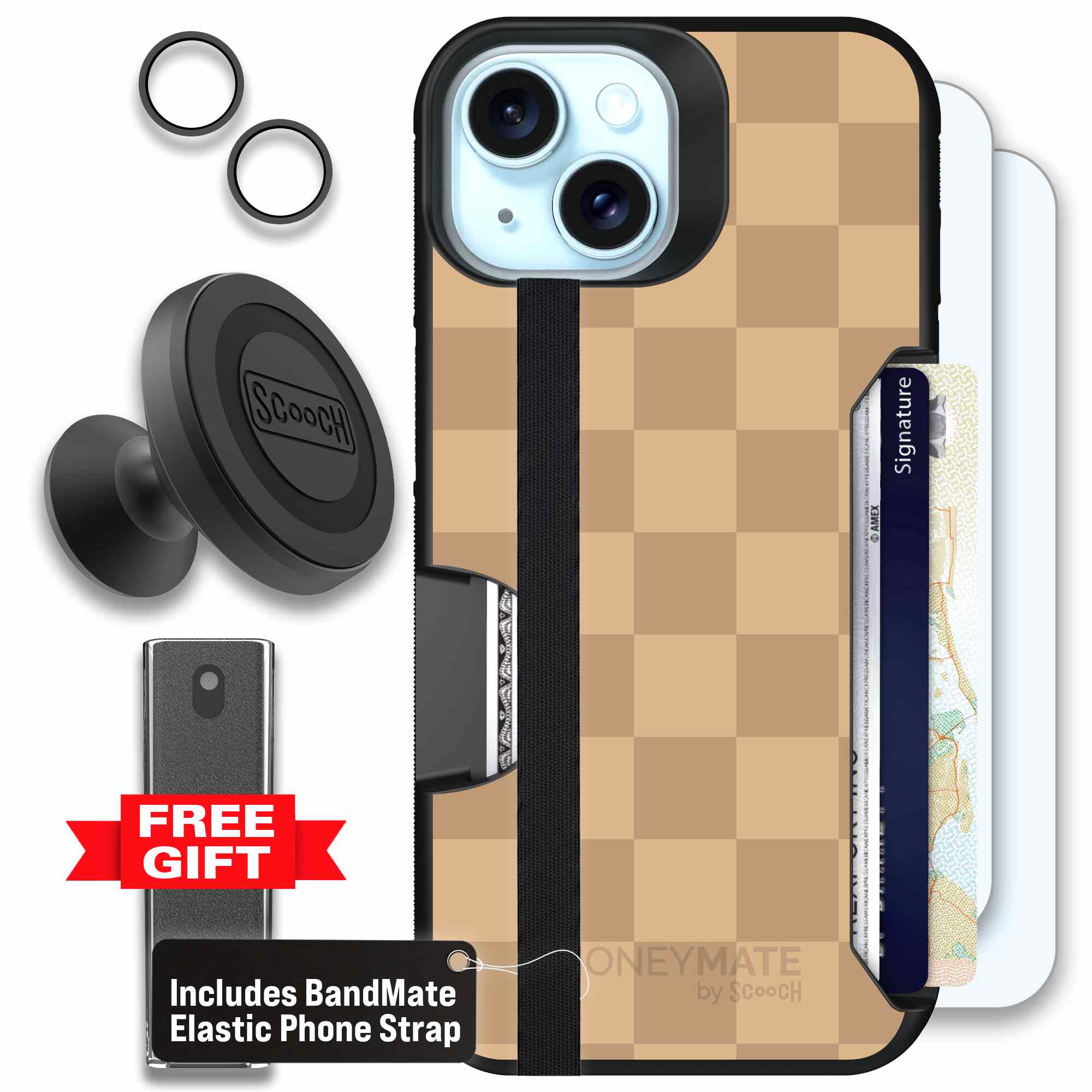 Checkered Beige | website | iPhone 15 | Defender Bundle