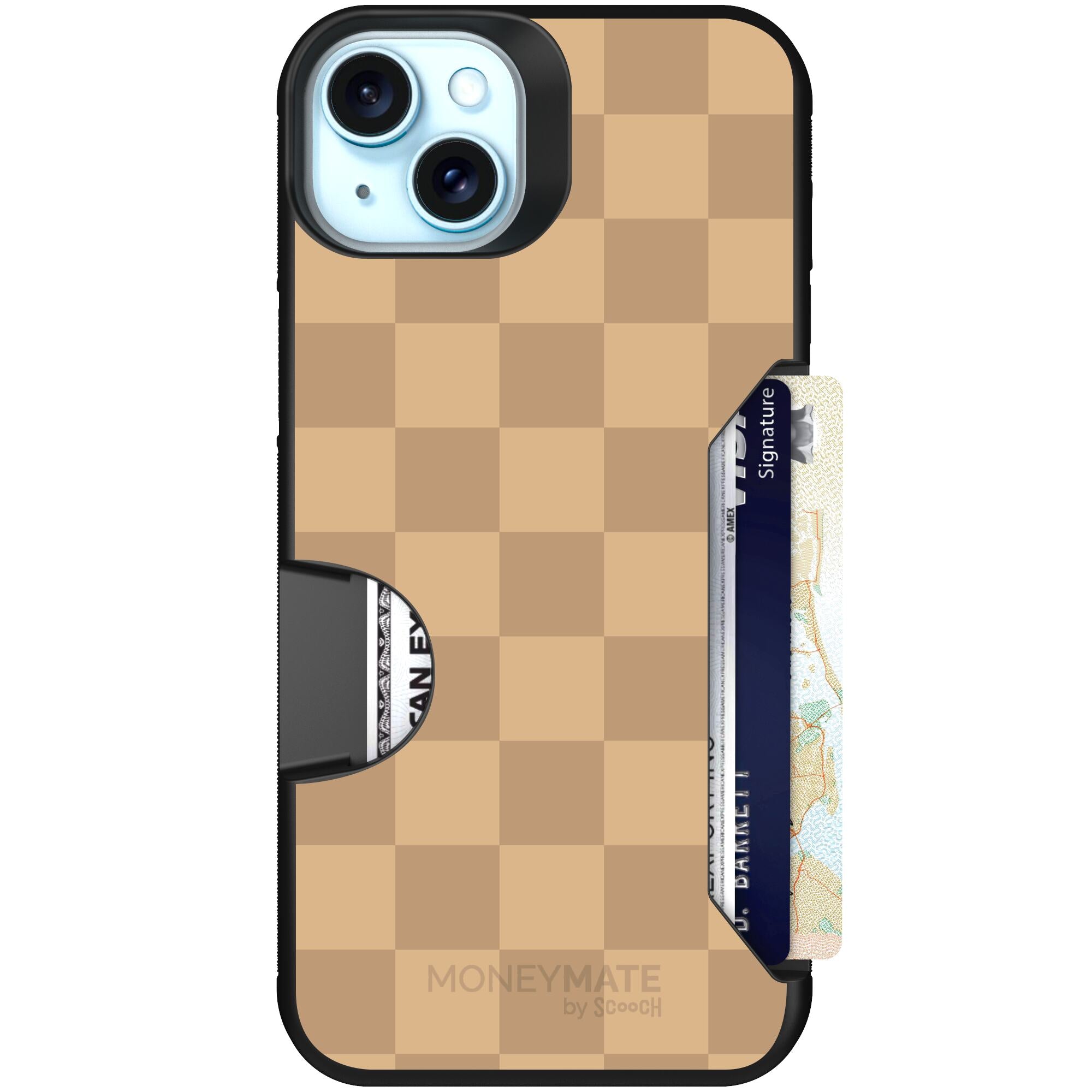 Checkered Beige | website | iPhone 15 Plus | Case