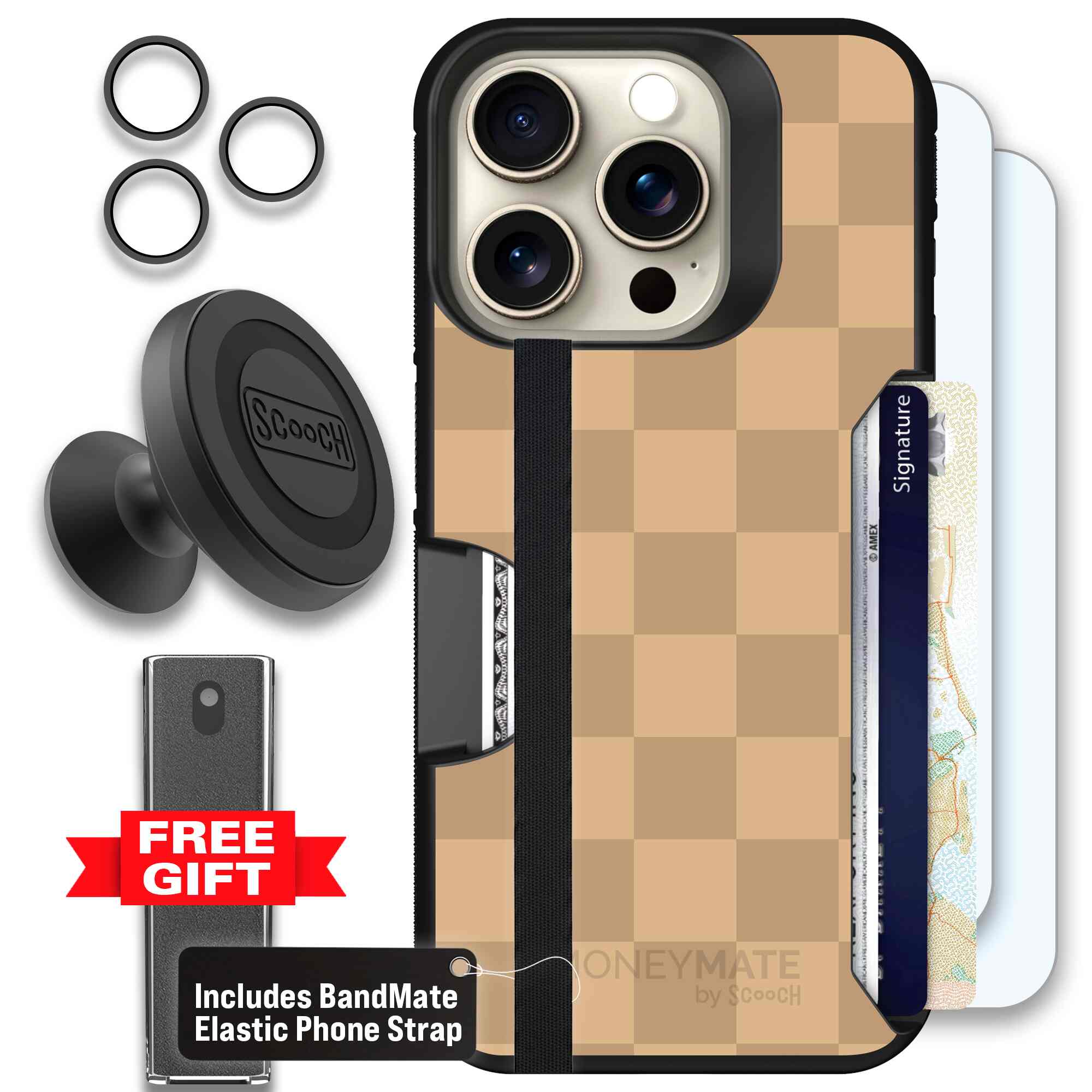 Checkered Beige | website | iPhone 15 Pro | Defender Bundle