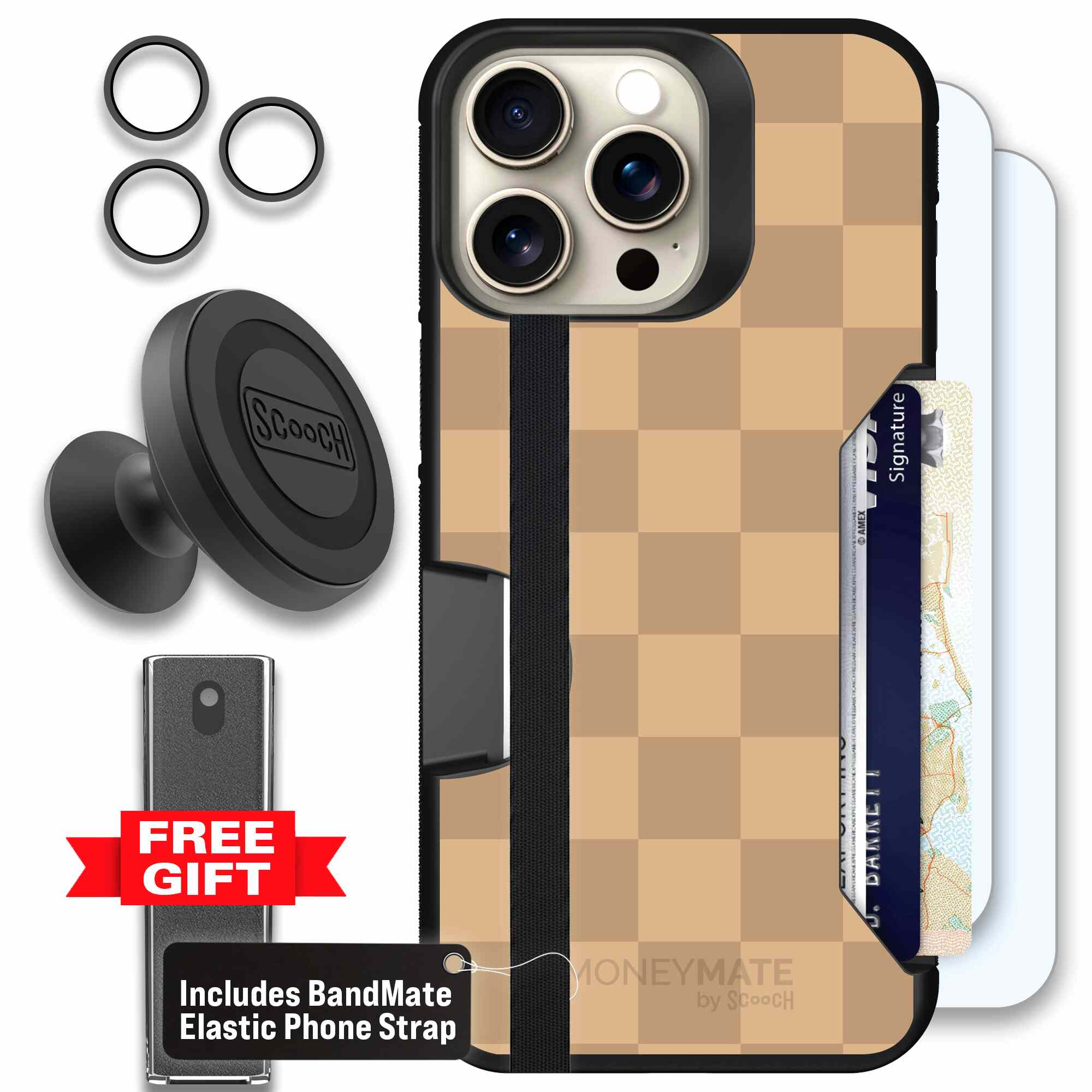 Checkered Beige | website | iPhone 15 Pro Max | Defender Bundle
