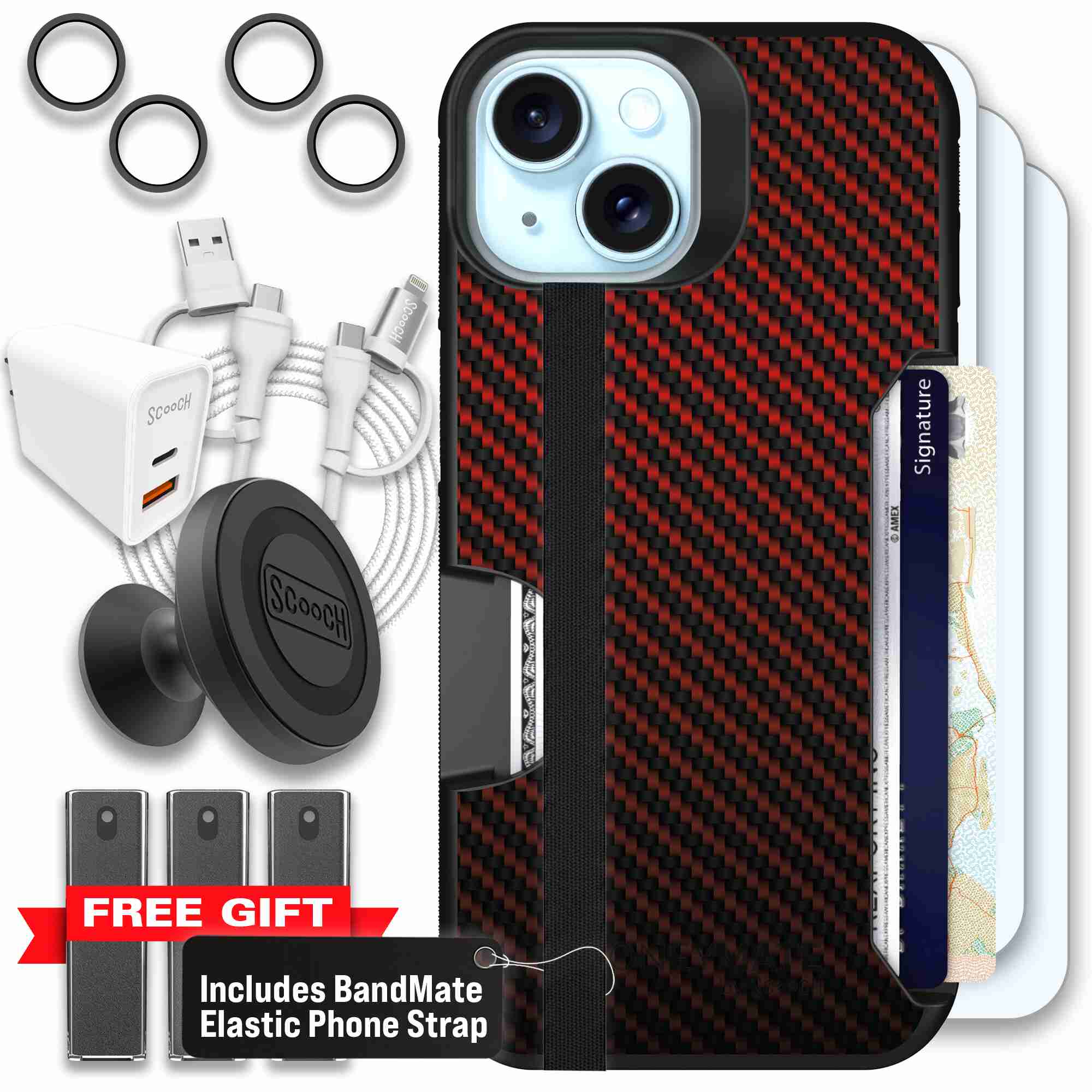 Red Carbon Fiber | website | iPhone 15 | Ultimate Bundle