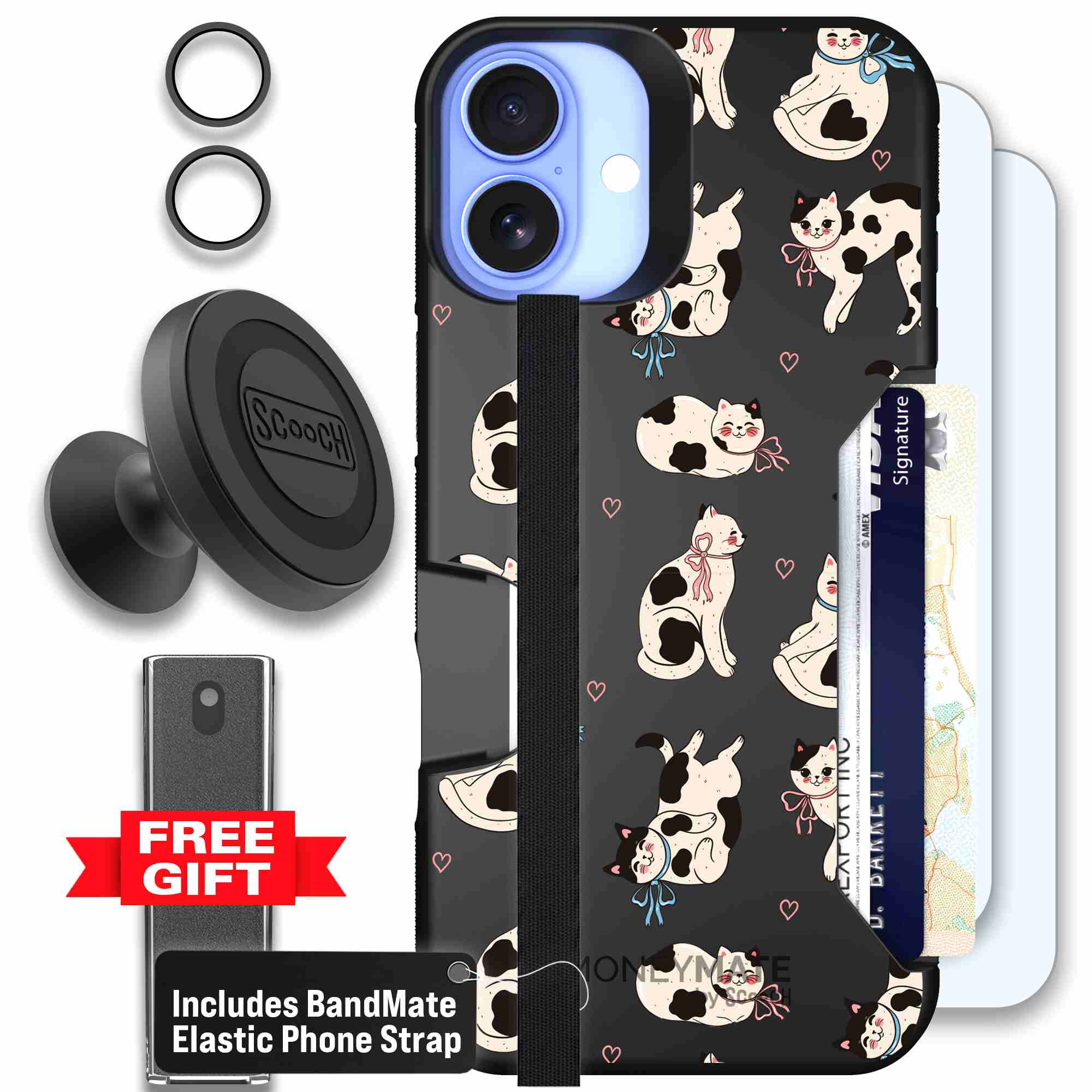 Bow Kitties | website | iPhone 16 Plus | Defender Bundle