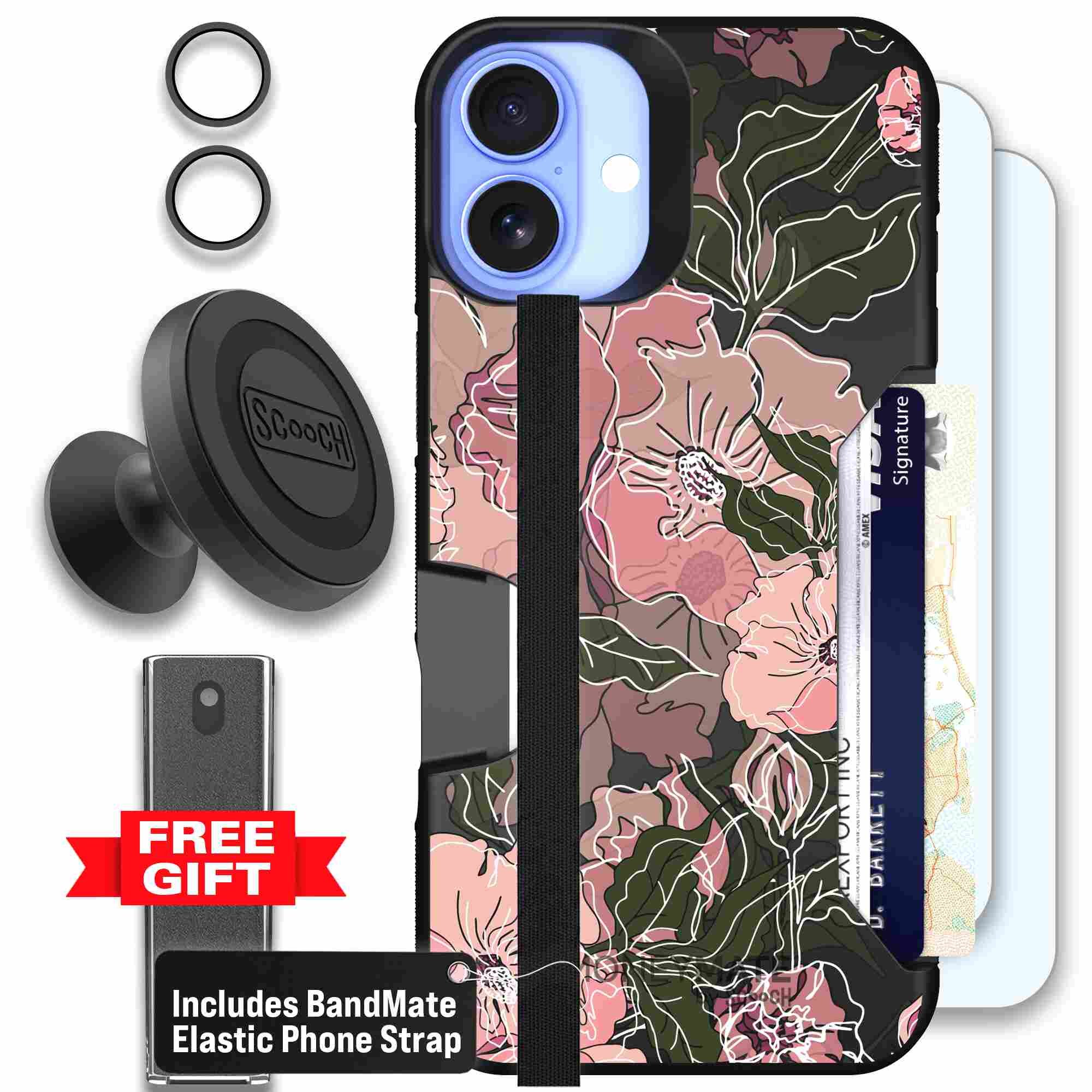 Blush Botanical | website | iPhone 16 Plus | Defender Bundle