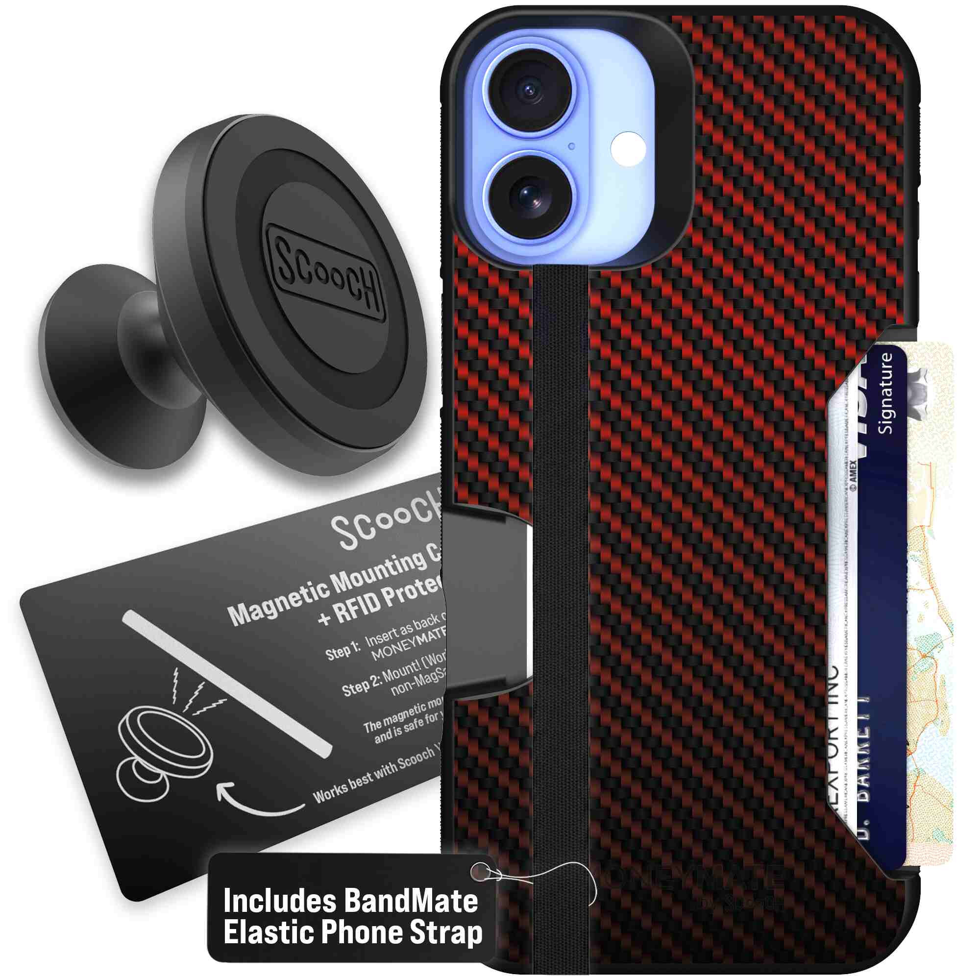 Red Carbon Fiber | website | iPhone 16 Plus | Starter Bundle