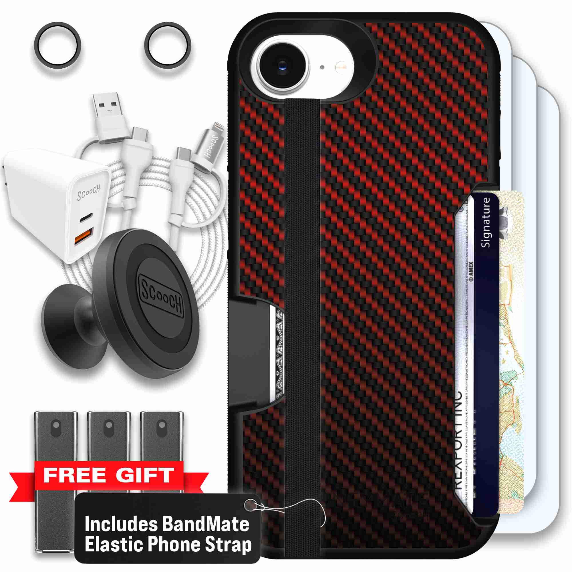 Red Carbon Fiber | website | iPhone 17e | Ultimate Bundle