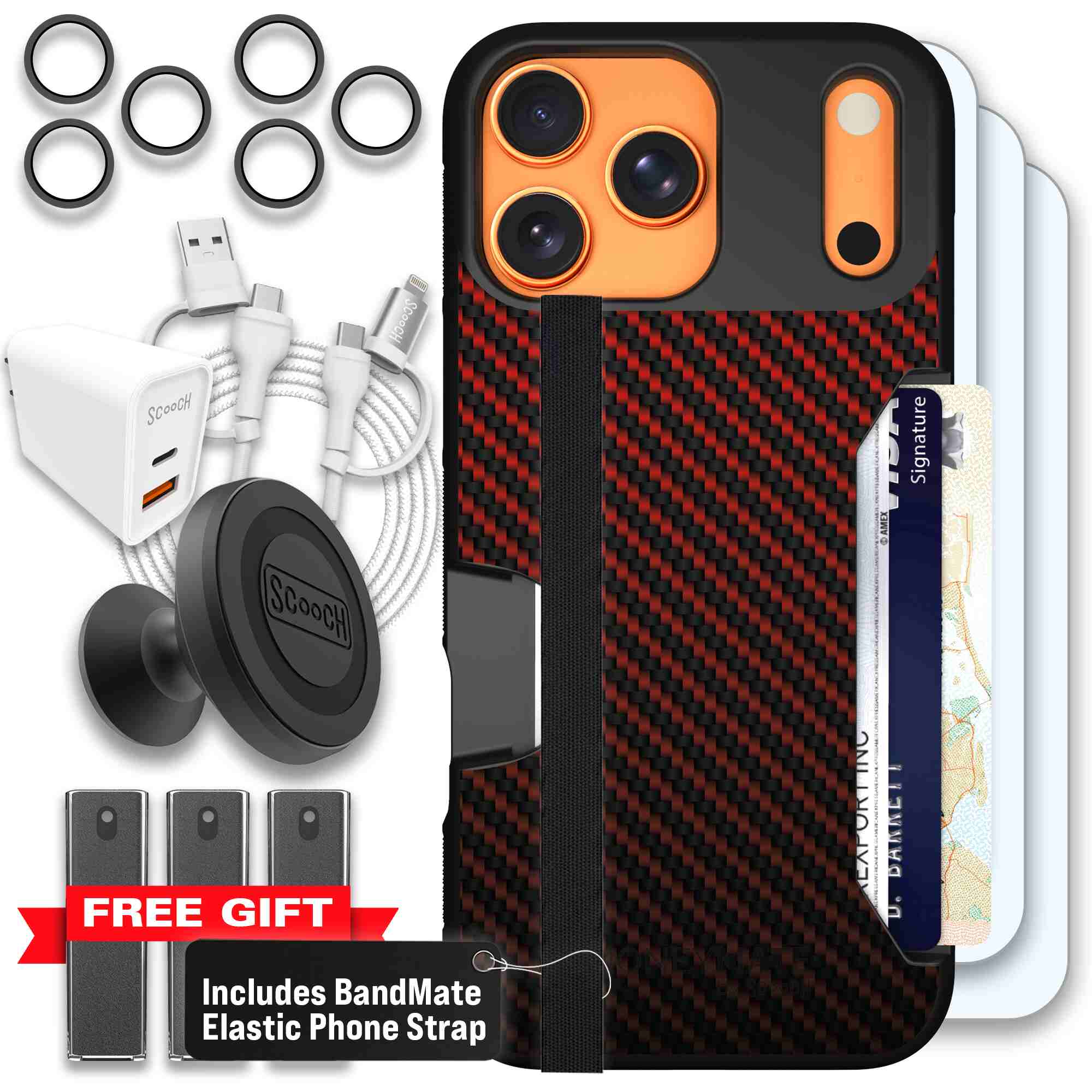 Red Carbon Fiber | website | iPhone 17 Pro Max | Ultimate Bundle