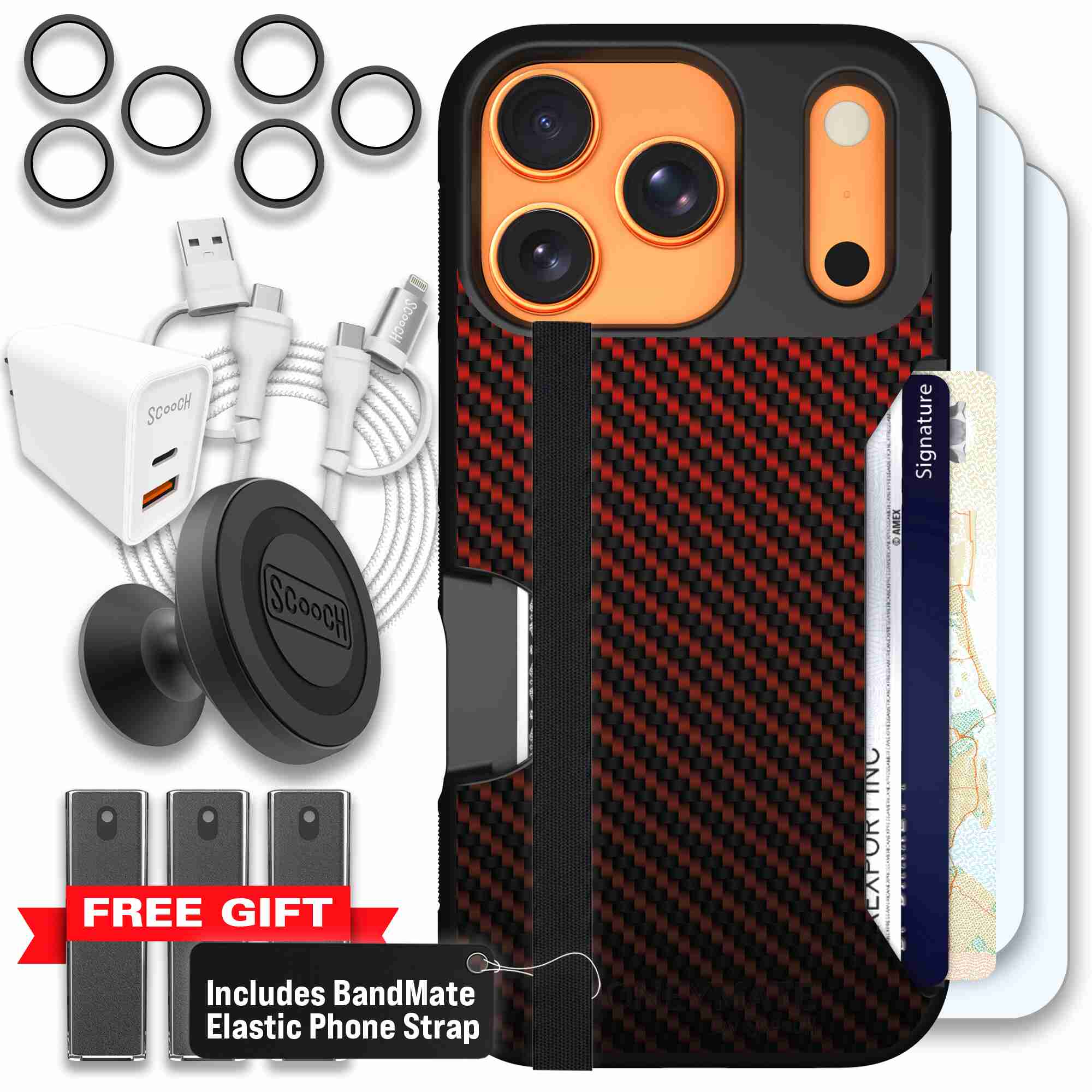 Red Carbon Fiber | website | iPhone 17 Pro | Ultimate Bundle