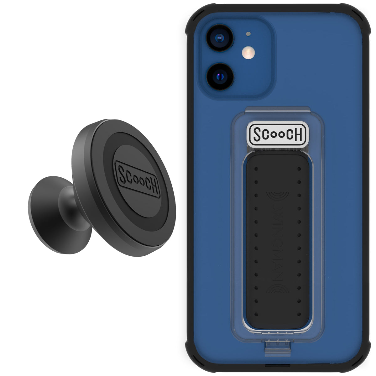 Scooch Wingman Starter Bundle for iPhone 12 in Tuxedo Clear