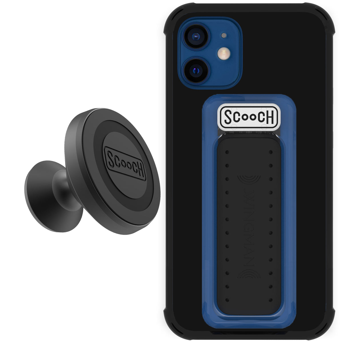 Scooch Wingman Starter Bundle for iPhone 12 mini in Black