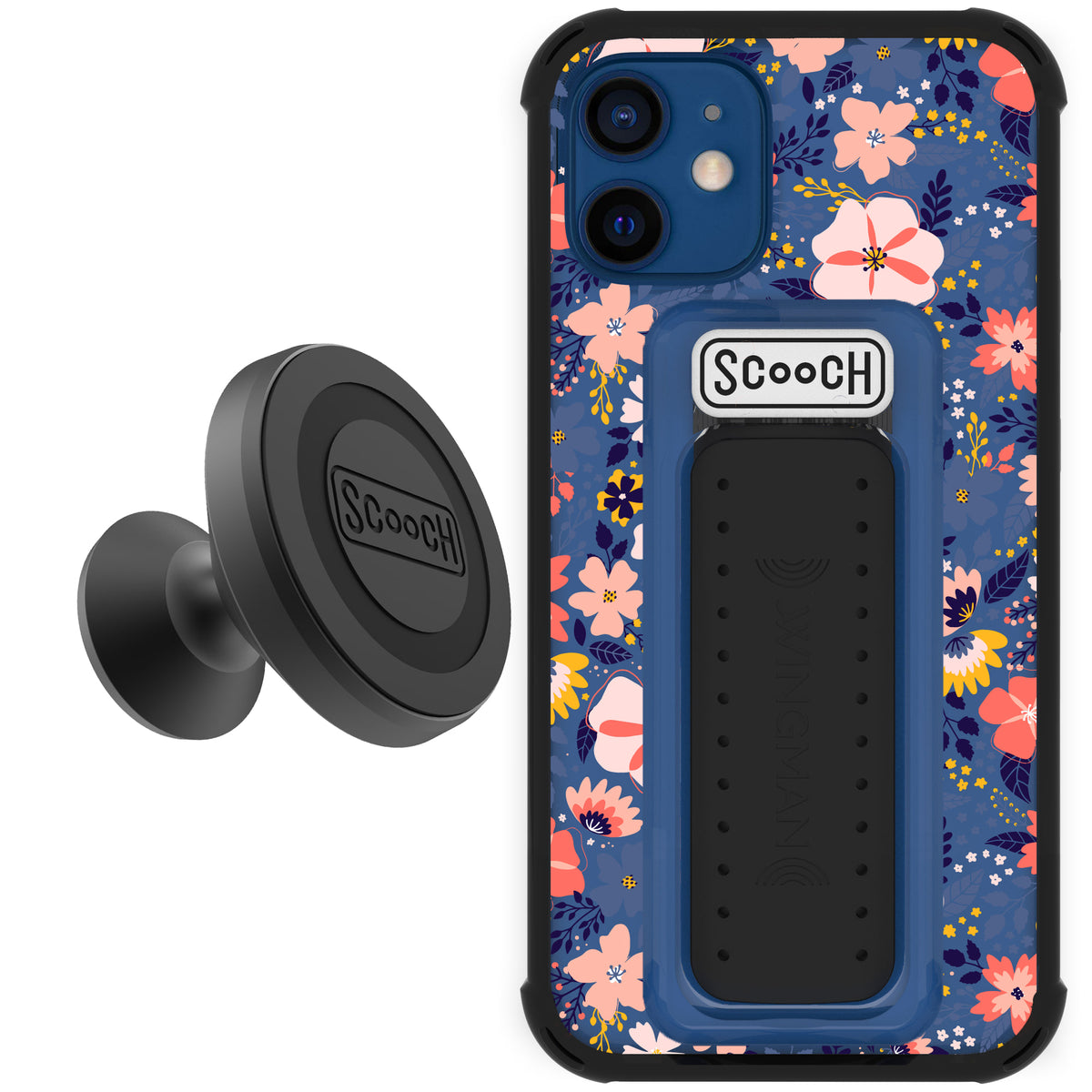 Scooch Wingman Starter Bundle for iPhone 12 mini in Wildflowers