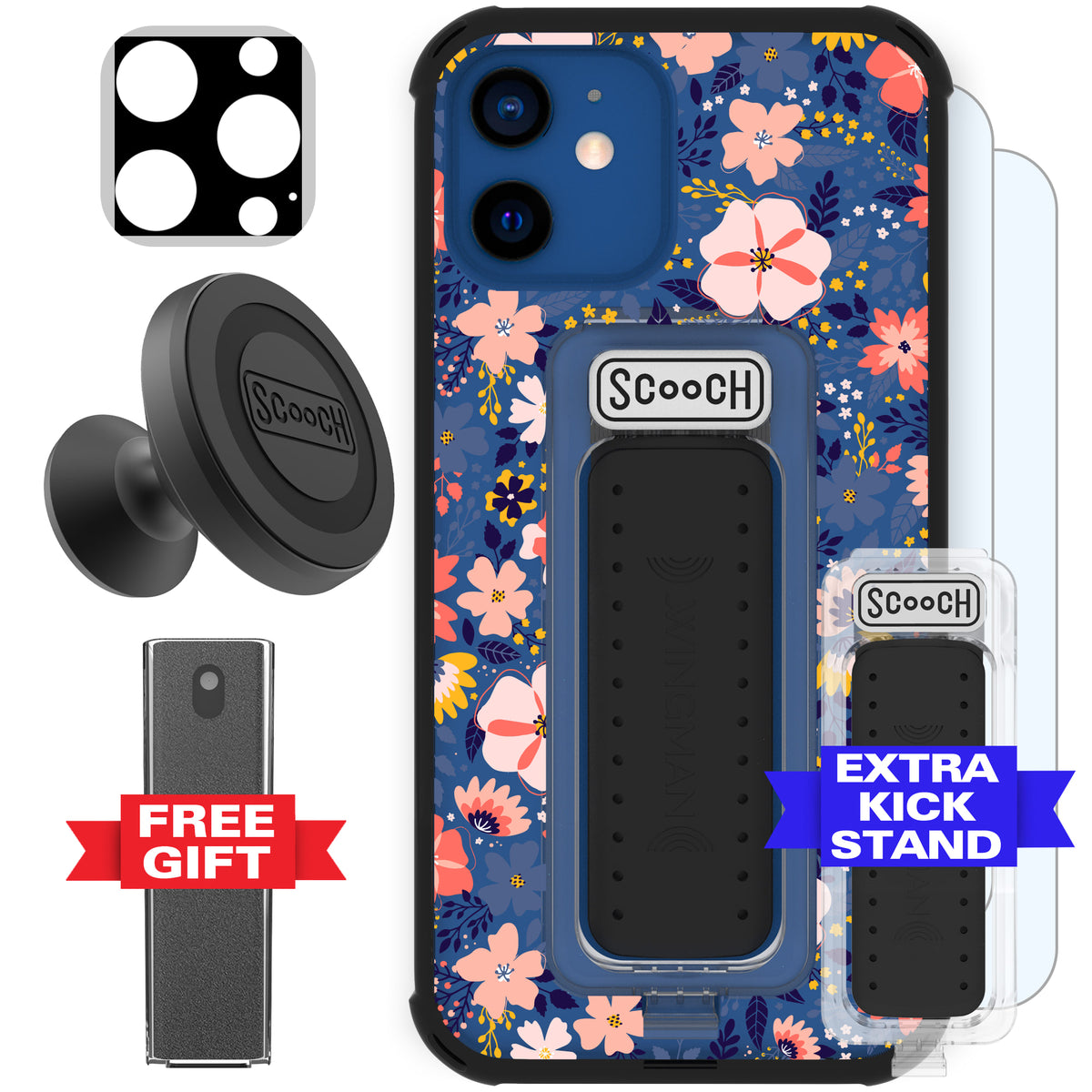Scooch Wingman Defender Bundle for iPhone 12 Pro in Wildflowers
