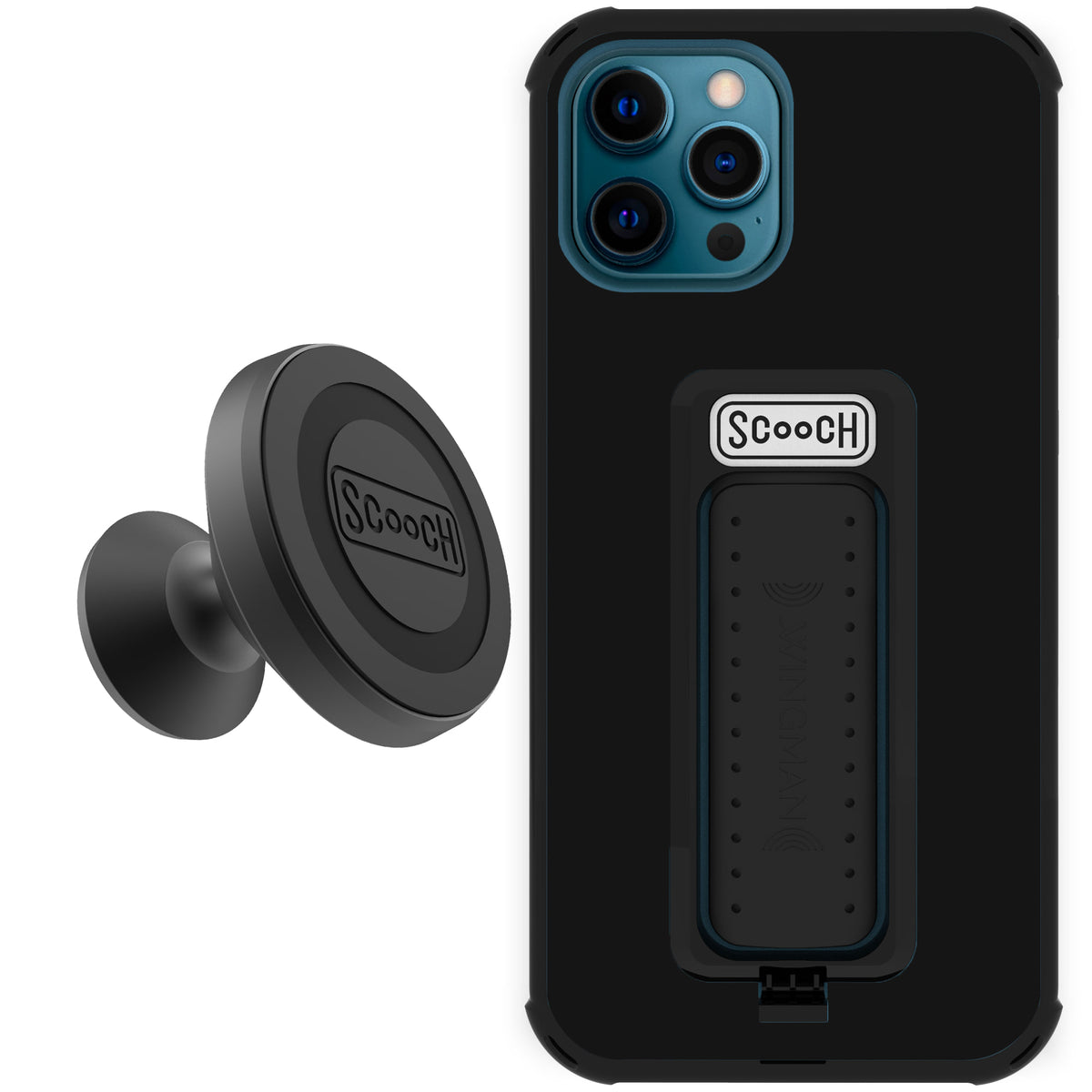 Scooch Wingman Starter Bundle for iPhone 12 Pro Max in Black