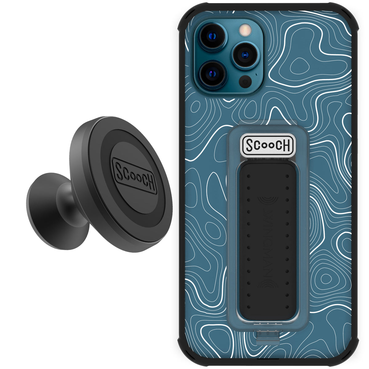 Scooch Wingman Starter Bundle for iPhone 12 Pro Max in Topography