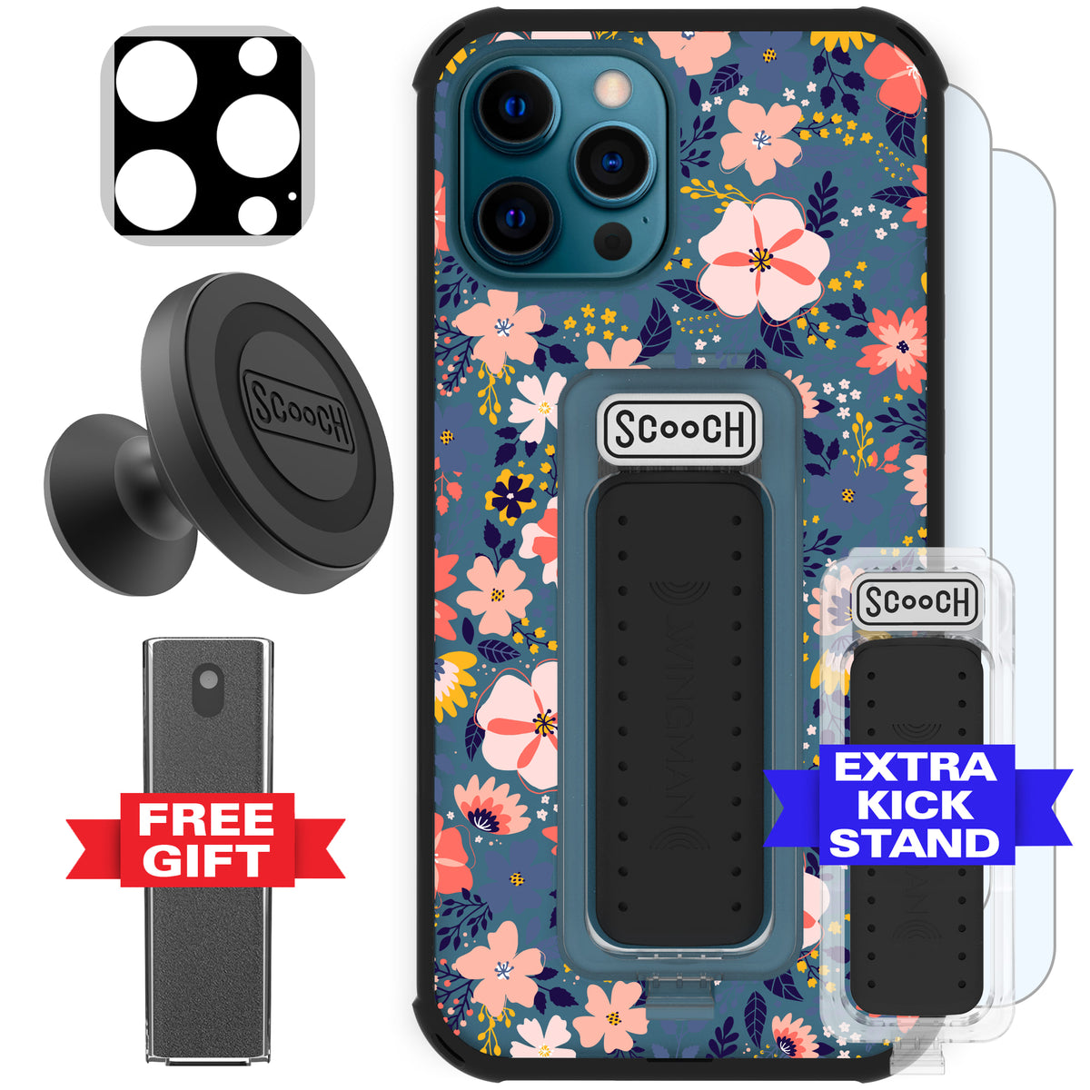 Scooch Wingman Defender Bundle for iPhone 12 Pro Max in Wildflowers