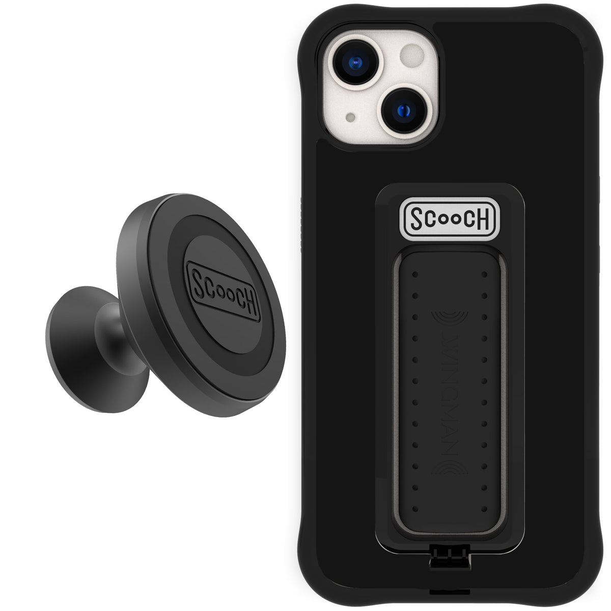 Scooch Wingman Starter Bundle for iPhone 13 in Black