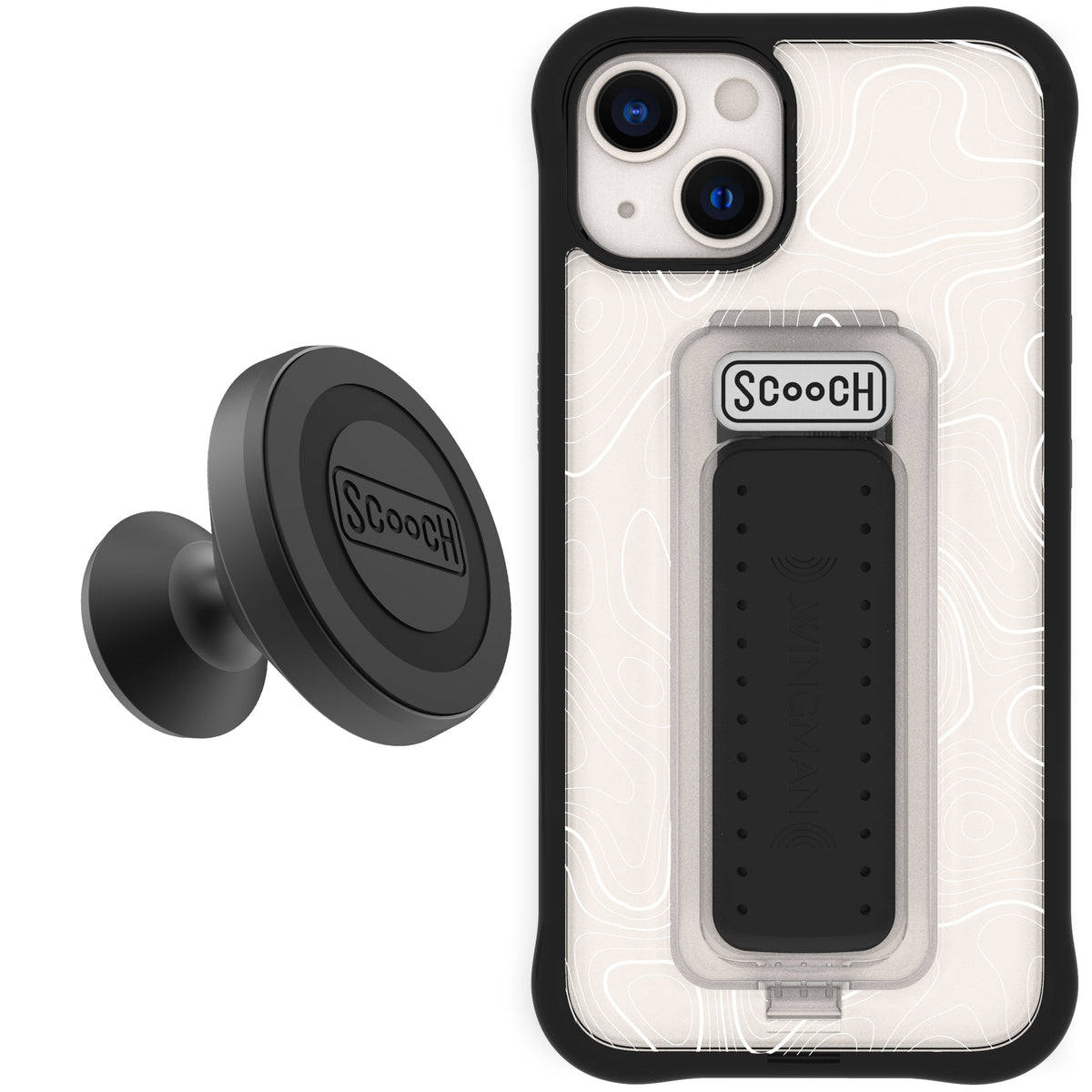 Scooch Wingman Starter Bundle for iPhone 13 in Topography