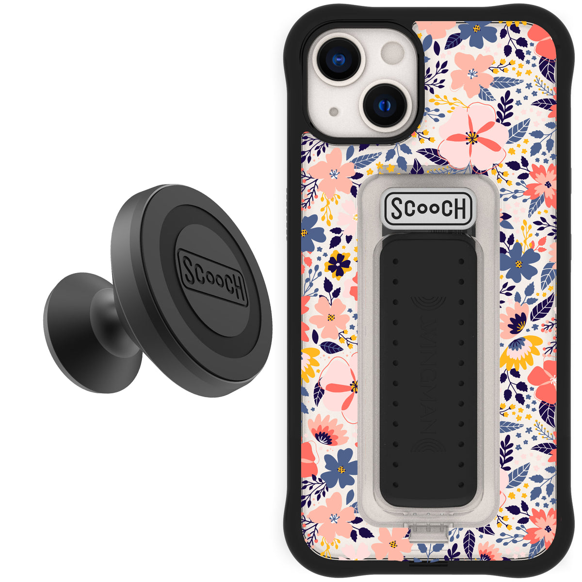 Scooch Wingman Starter Bundle for iPhone 13 in Wildflowers