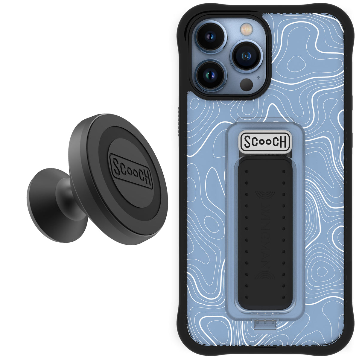 Scooch Wingman Starter Bundle for iPhone 13 Pro Max in Topography