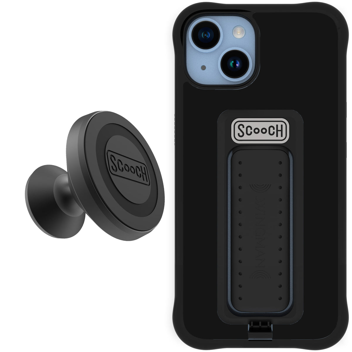 Scooch Wingman Starter Bundle for iPhone 14 in Black