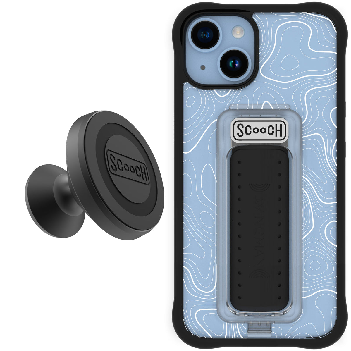 Scooch Wingman Starter Bundle for iPhone 14 in Topography