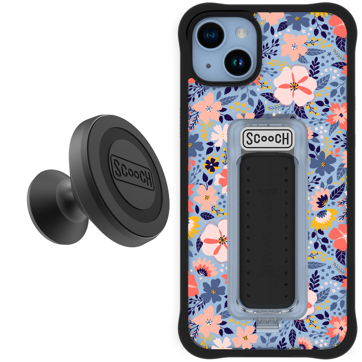 Scooch Wingman Starter Bundle for iPhone 14 Plus in Wildflowers