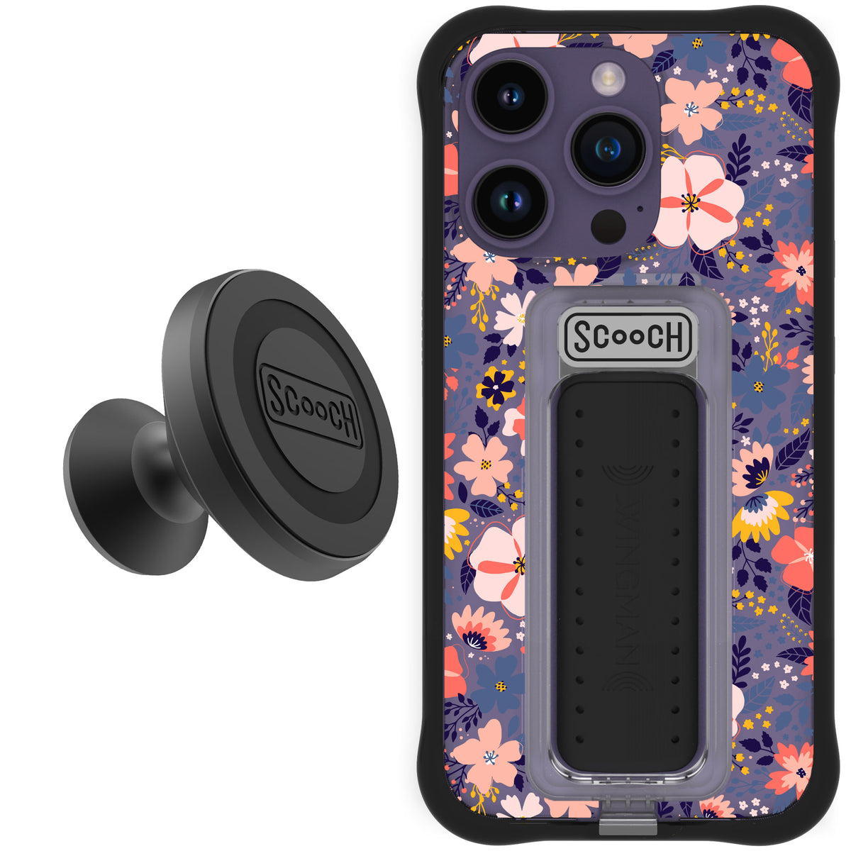 Scooch Wingman Starter Bundle for iPhone 14 Pro in Wildflowers