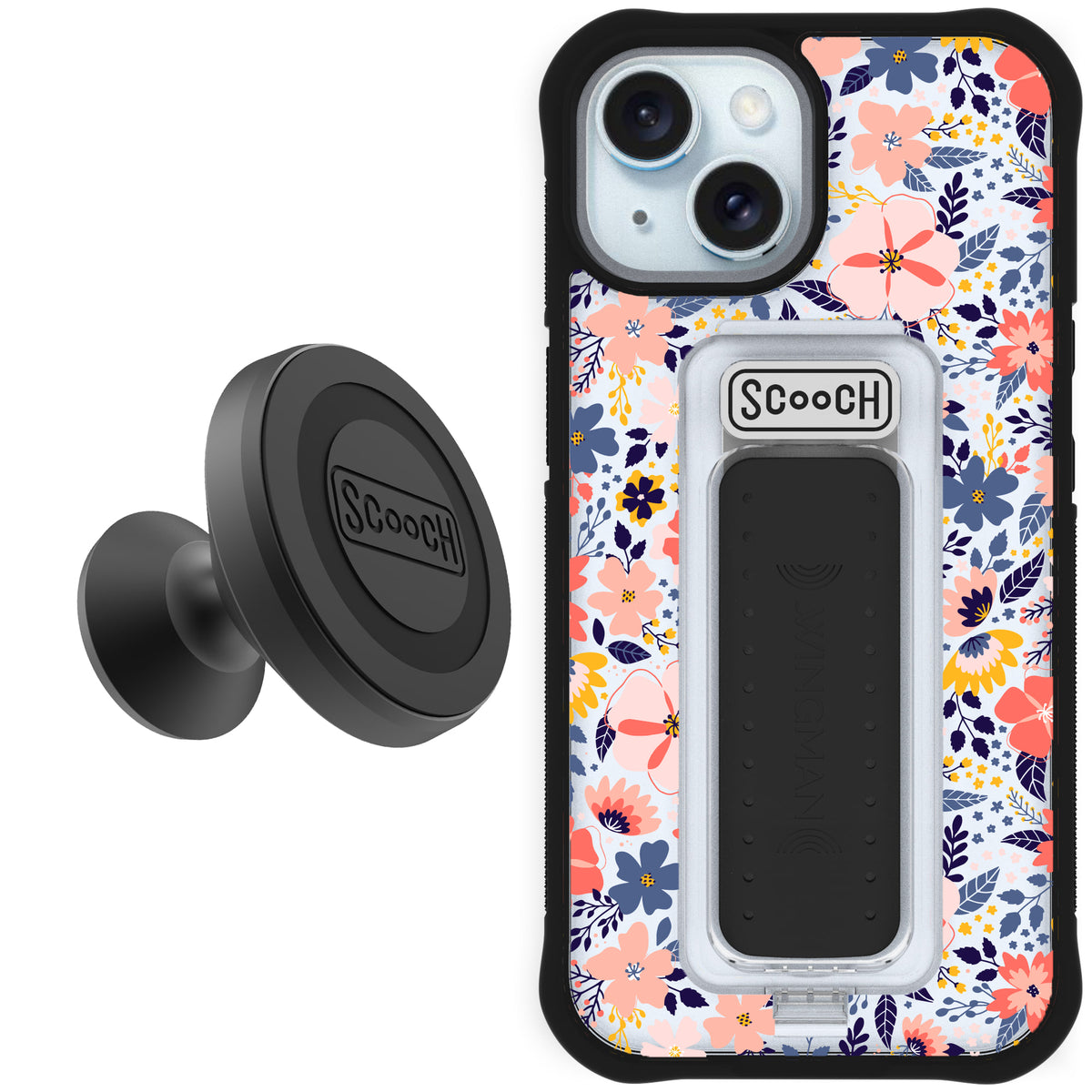 Scooch Wingman Starter Bundle for iPhone 15 in Wildflowers