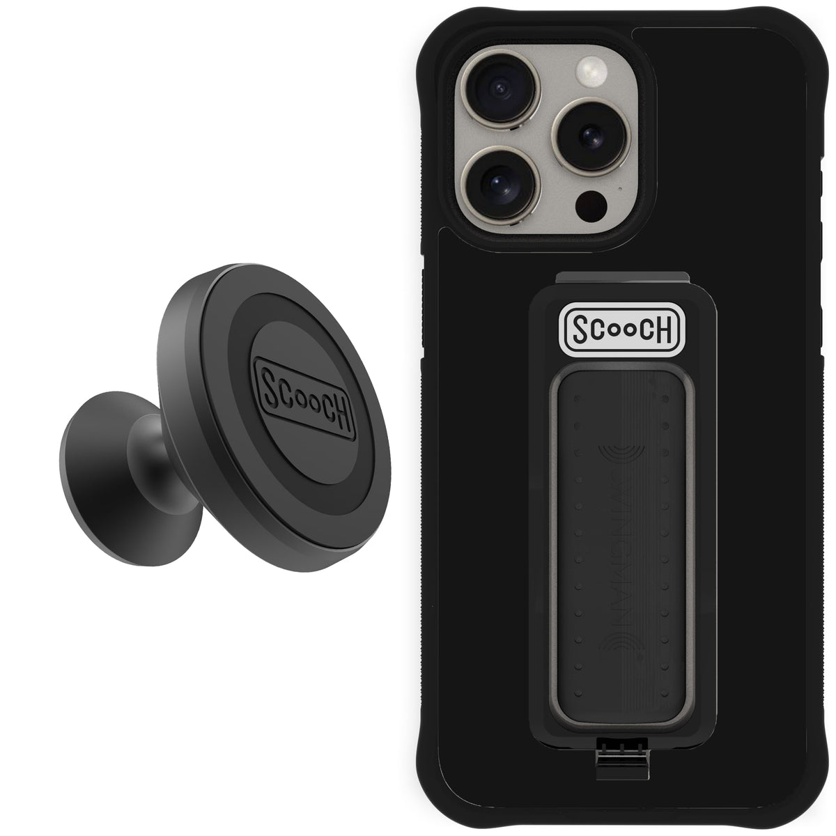Scooch Wingman Starter Bundle for iPhone 15 Pro Max in Black