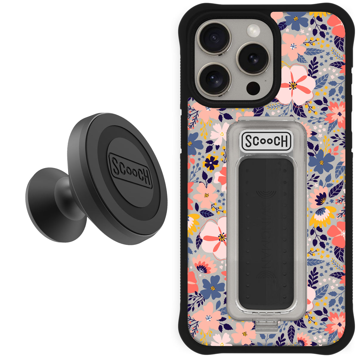 Scooch Wingman Starter Bundle for iPhone 15 Pro Max in Wildflowers