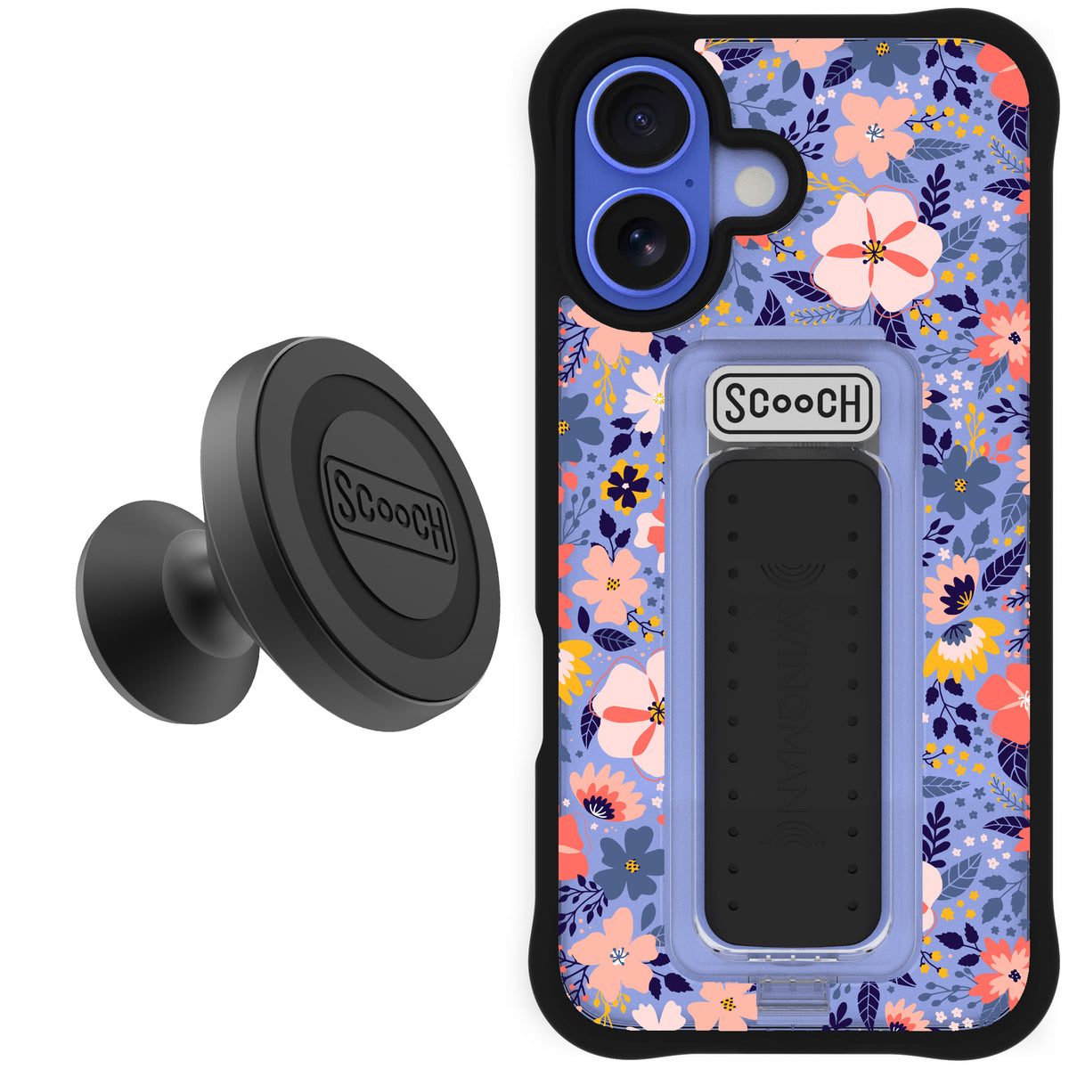 Scooch Wingman Starter Bundle for iPhone 16 in Wildflowers