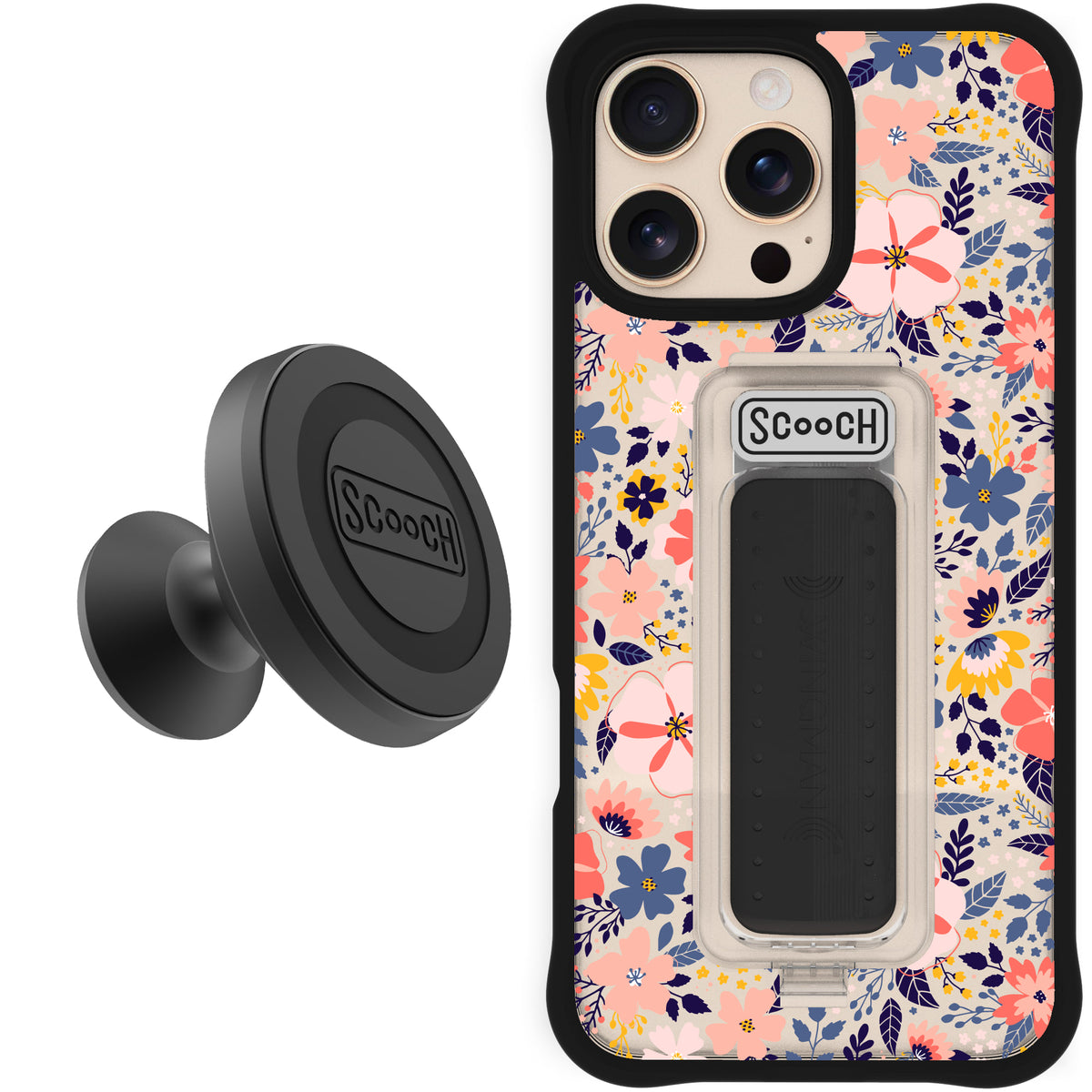 Scooch Wingman Starter Bundle for iPhone 16 Pro Max in Wildflowers