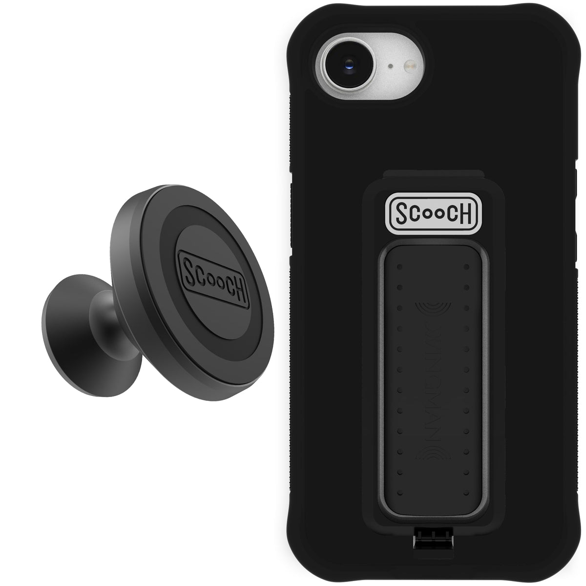Scooch Wingman Starter Bundle for iPhone 16e in Black