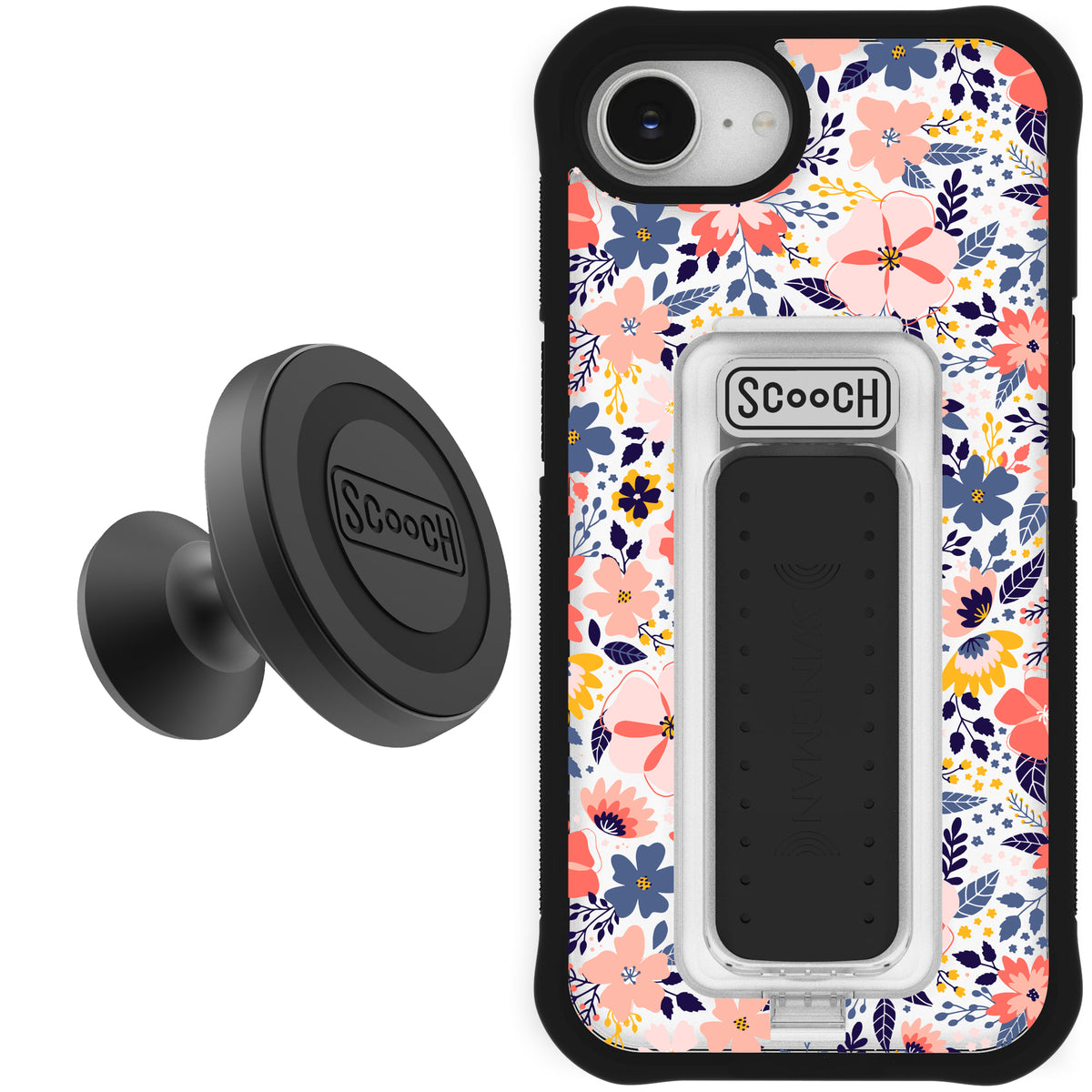Scooch Wingman Starter Bundle for iPhone 16e in Wildflowers