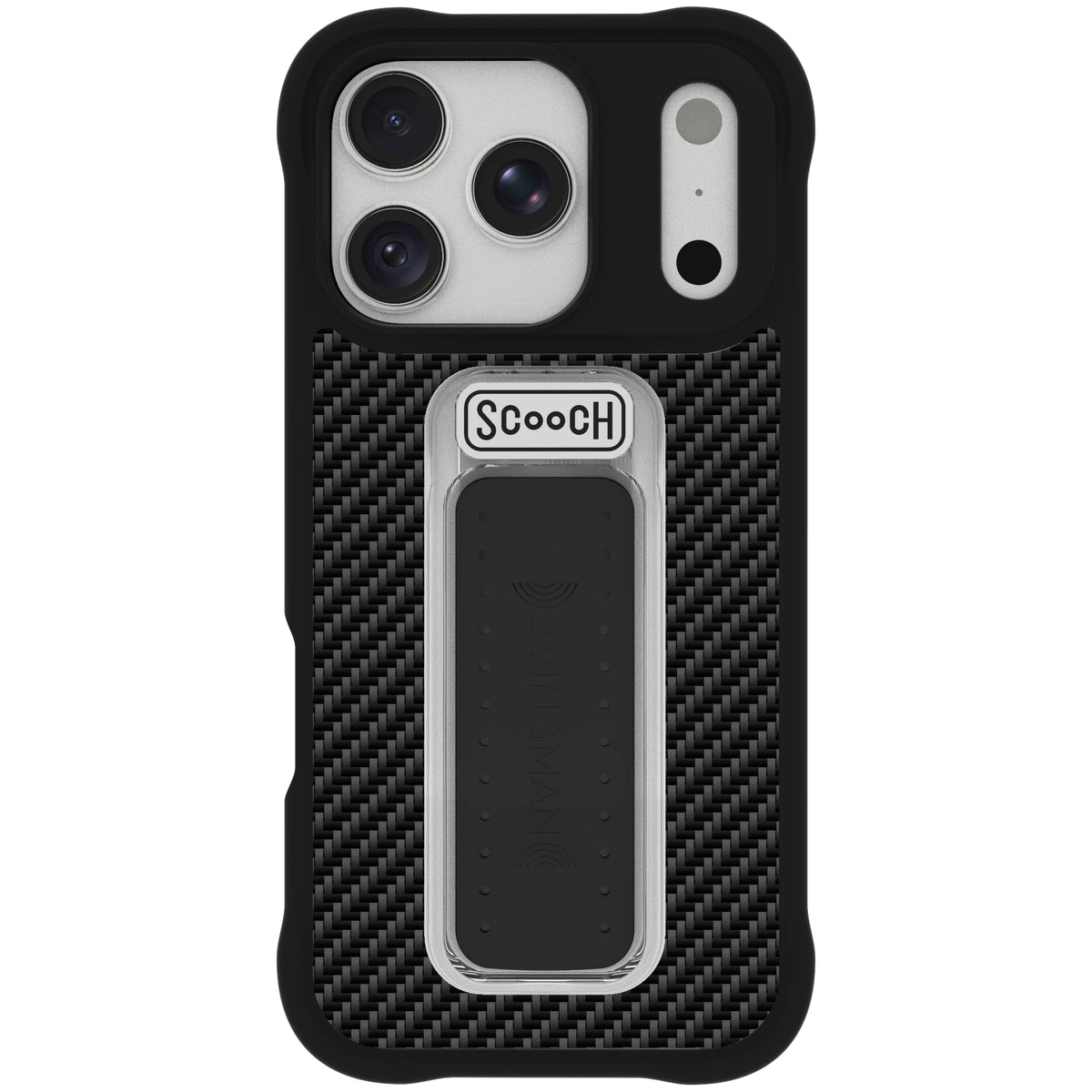 Scooch Wingman case for iPhone 18 Pro in Carbon Fiber