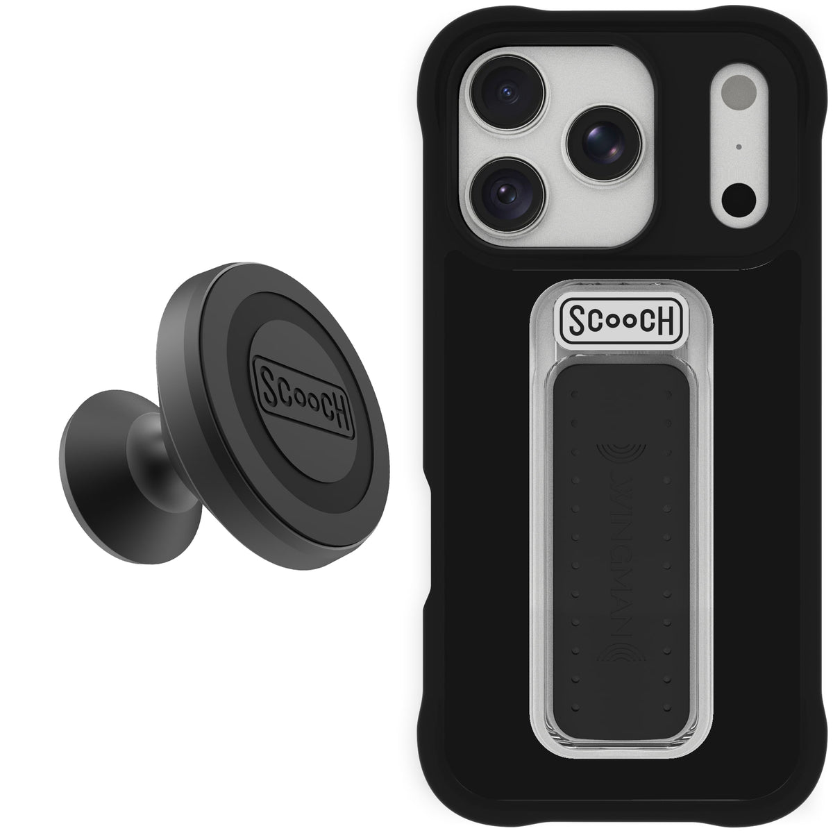Scooch Wingman Starter Bundle for iPhone 18 Pro in Black