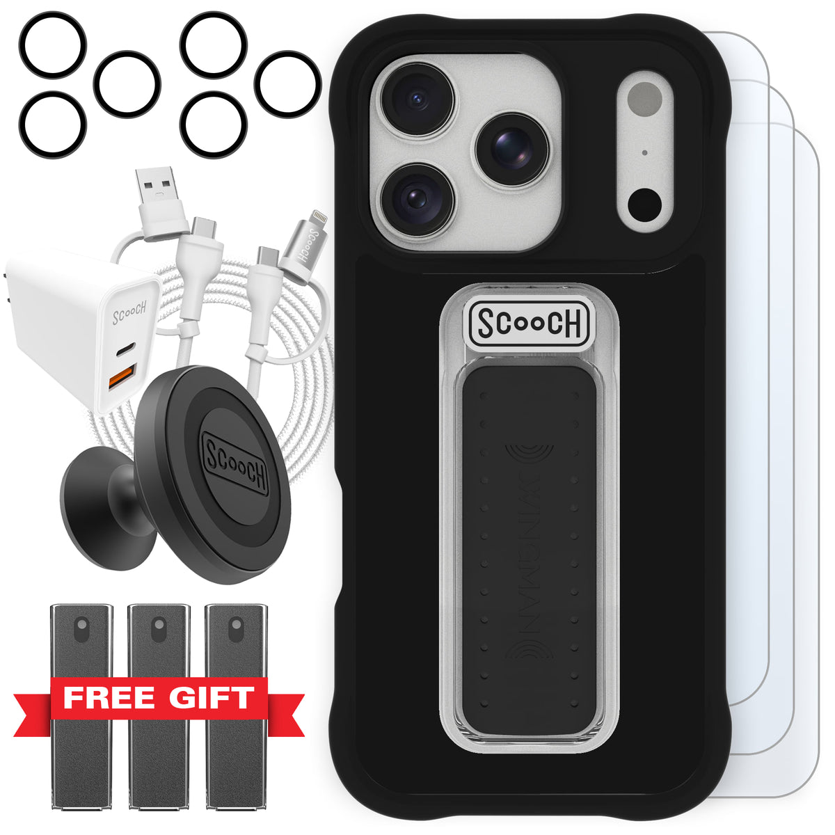 Scooch Wingman Ultimate Bundle for iPhone 18 Pro in Black
